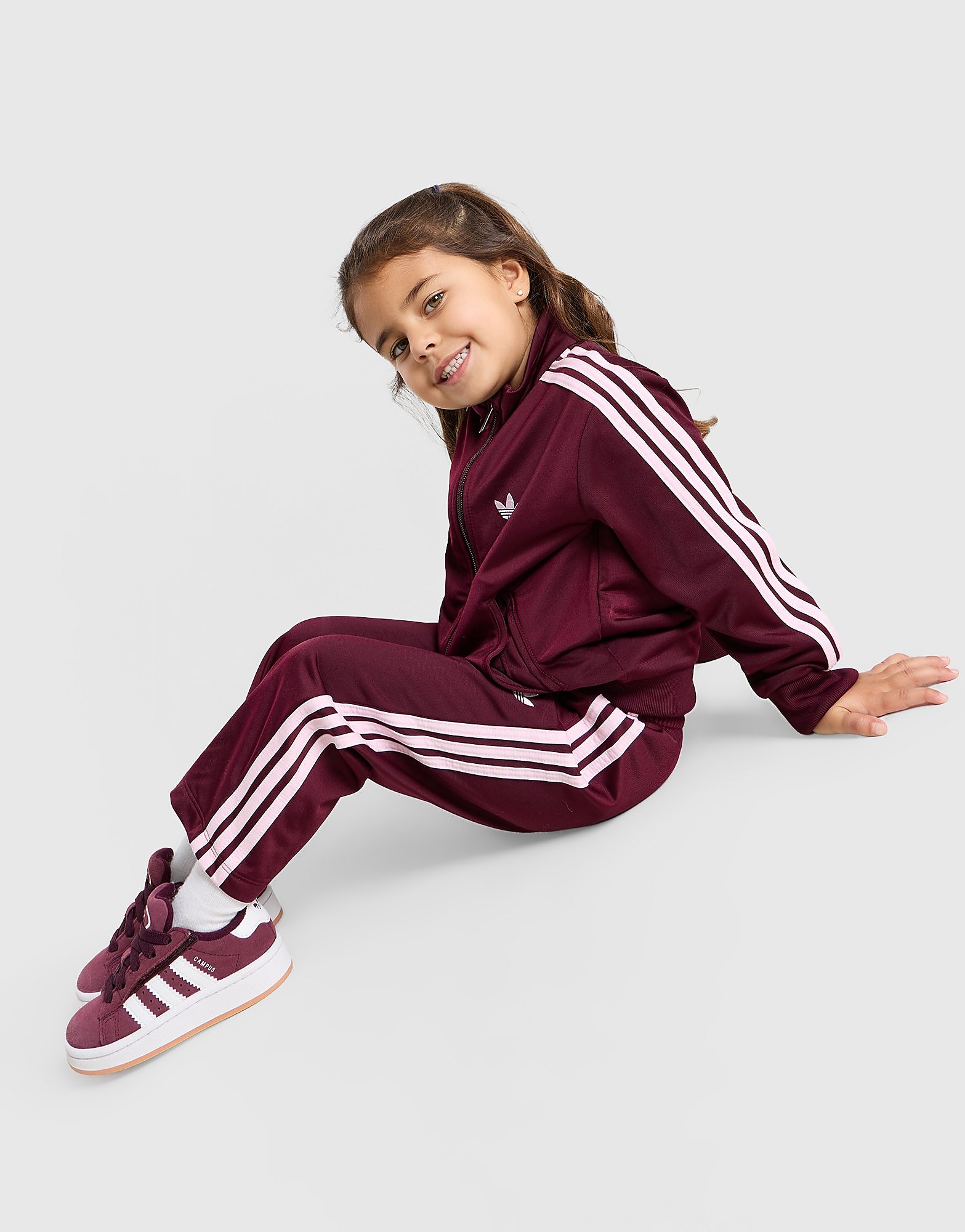 adidas Originals Girls' Firebird Full Zip Tracksuit Infant - Rood - Kind, Rood
