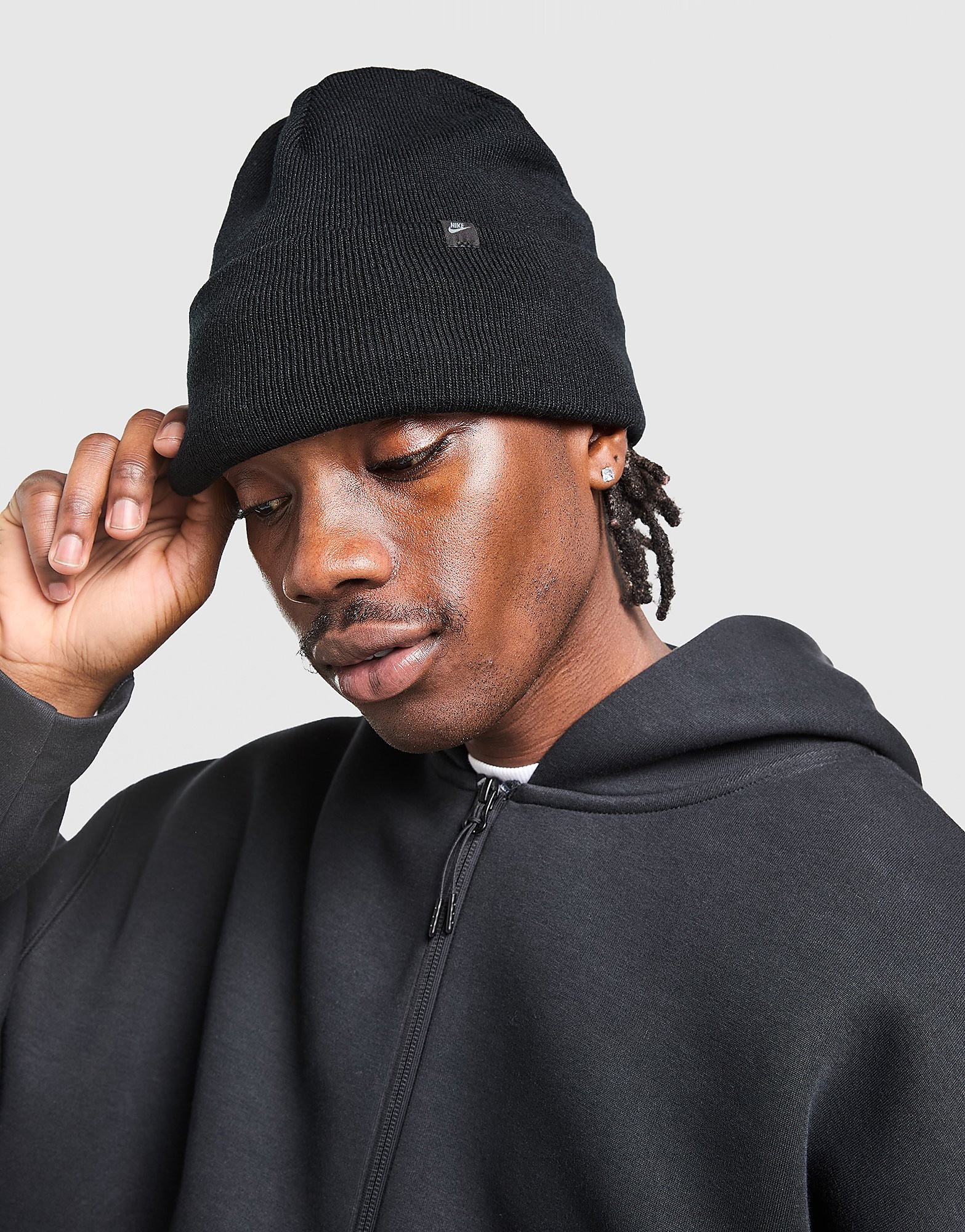 Nike Peak Satin Beanie Hat - Zwart- Heren, Zwart