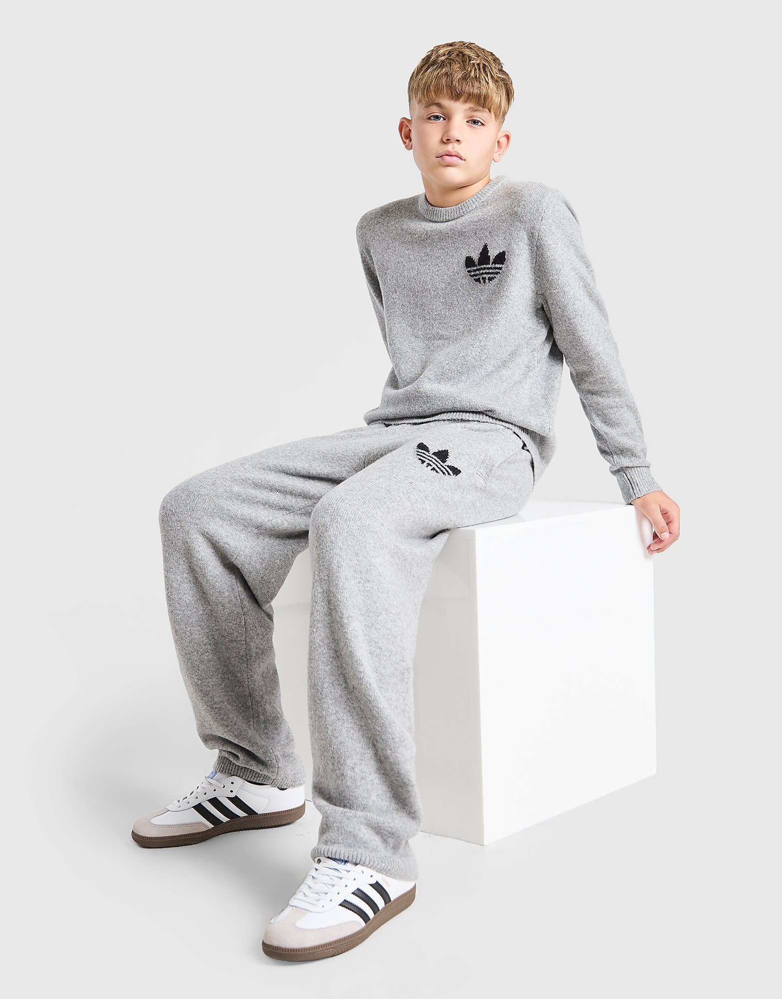 Adidas Originals Knit Crew Sweatshirt Junior Grijs Kind Grijs