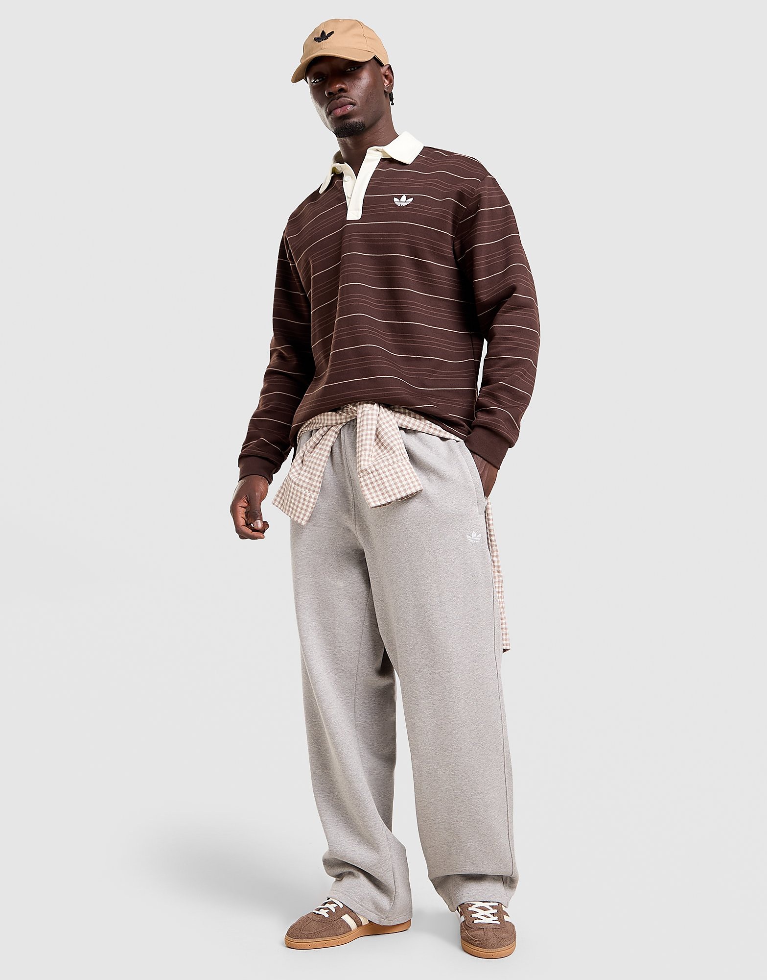 Adidas Originals Trefoil Open Hem Joggers Grijs- Heren Grijs