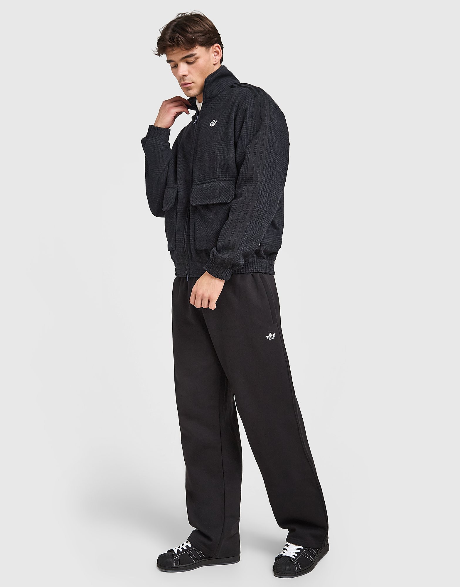 adidas Originals Trefoil Open Hem Joggers - Zwart- Heren, Zwart