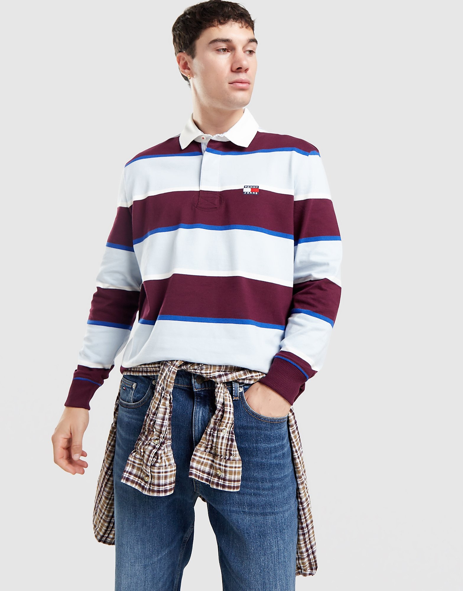 Tommy Jeans Striped Rugby Shirt - Meerkleurig- Heren, Meerkleurig