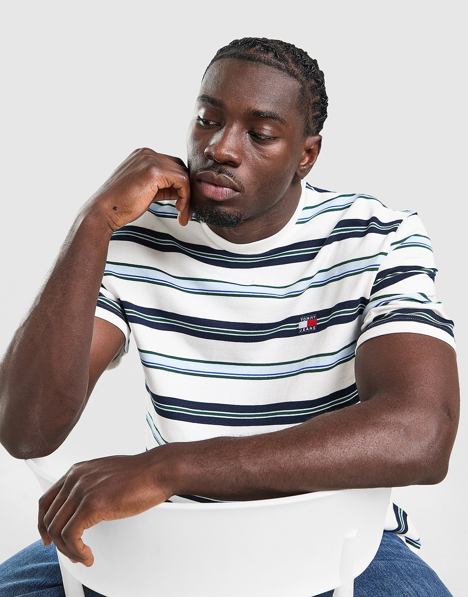 Tommy Jeans 90s Stripe T-Shirt, vit