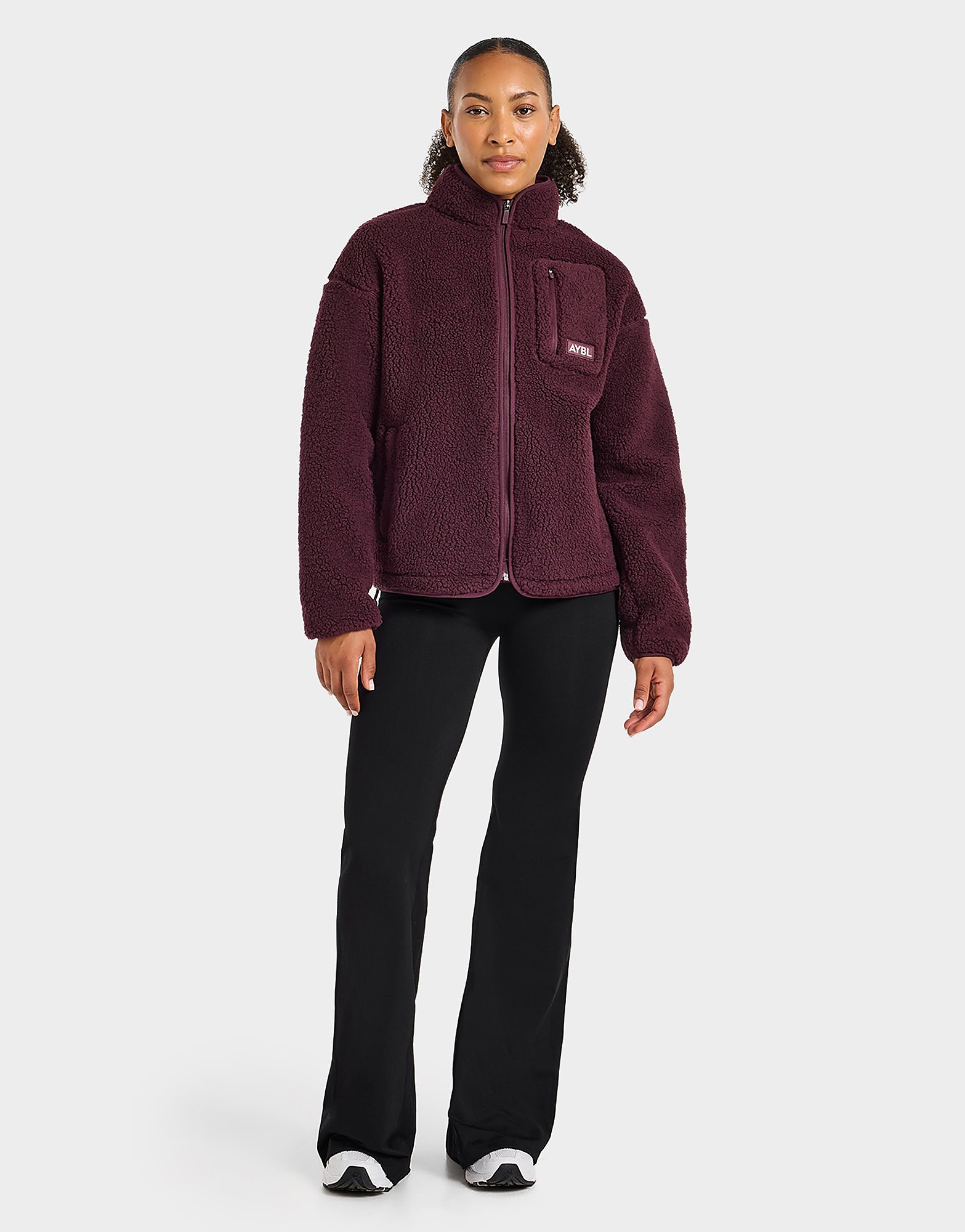 AYBL Signature Zip Up Fleece Jacket - Paars- Dames, Paars XS
