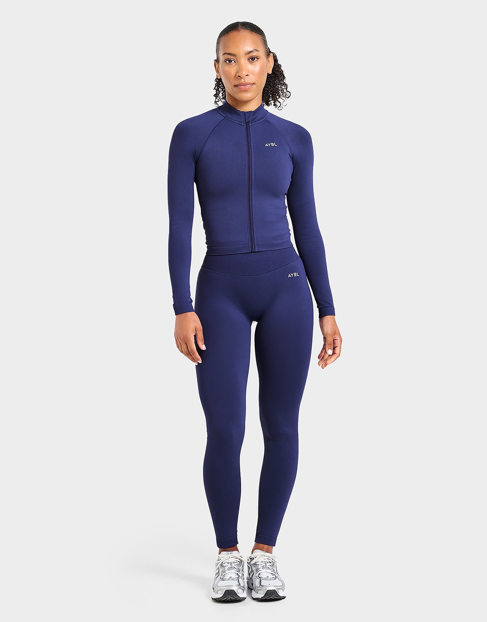 AYBL Enhance Full Zip Seamless Top - Blauw- Dames, Blauw S