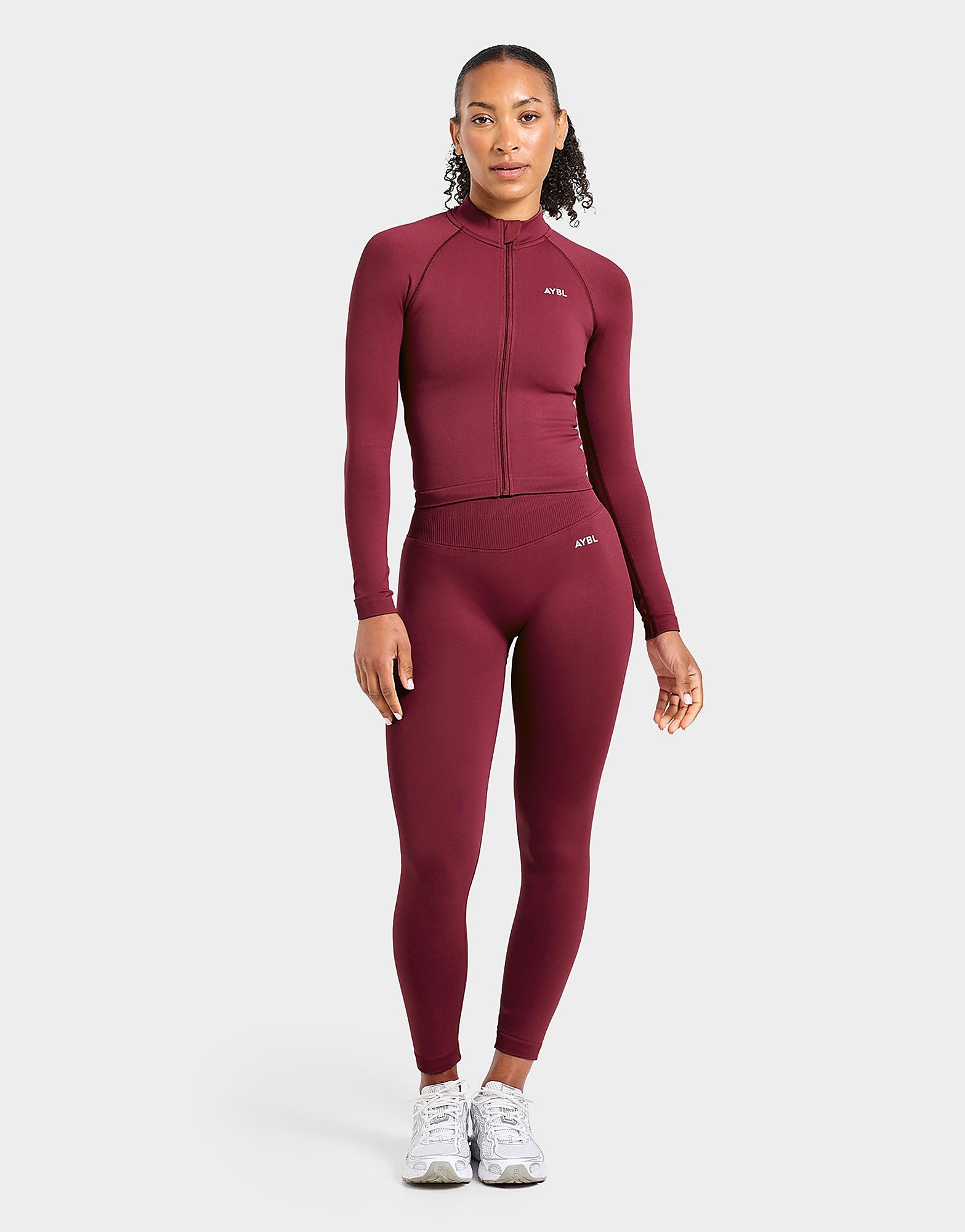AYBL Enhance Full Zip Seamless Top - Rood- Dames, Rood