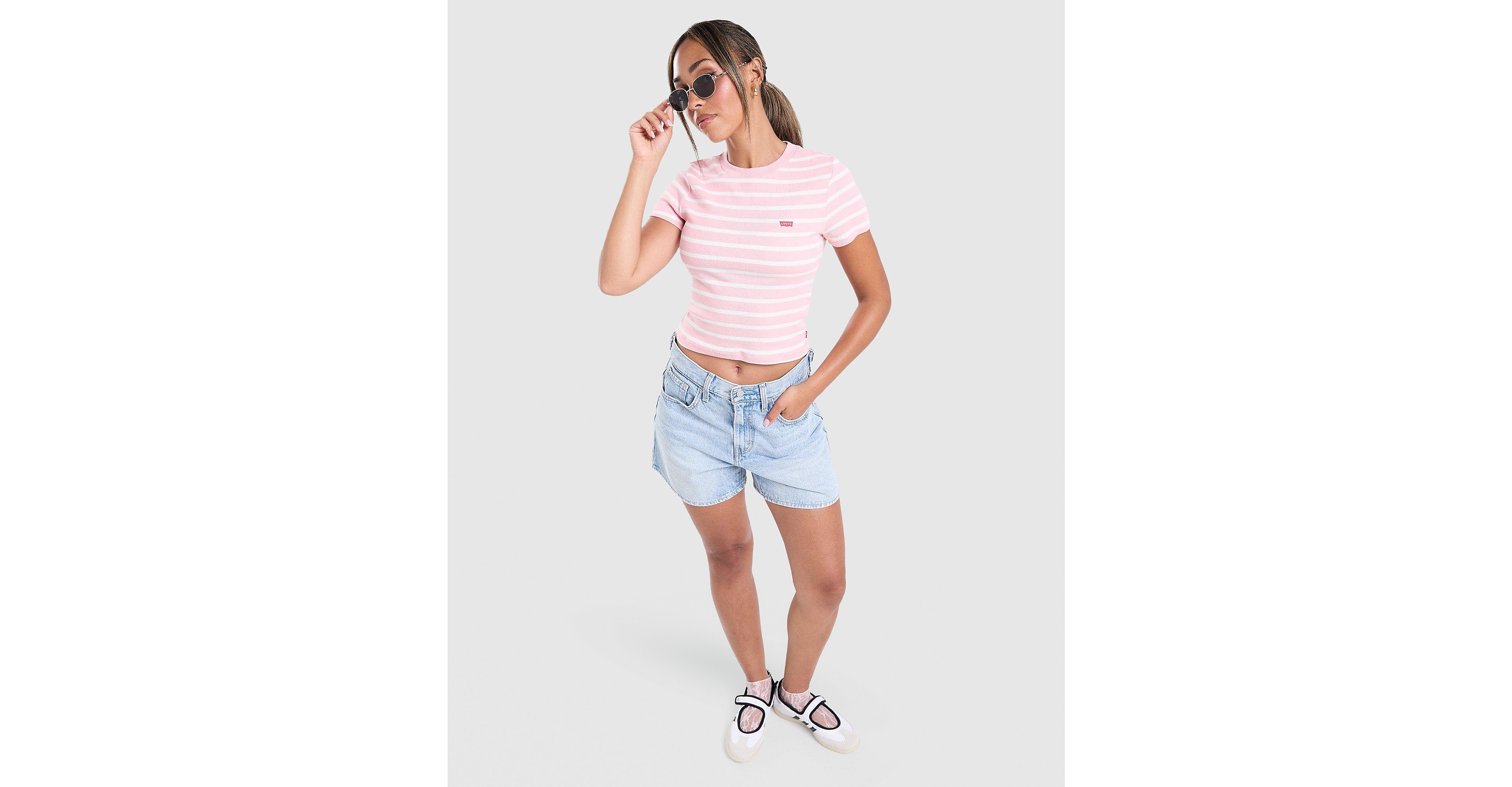 Striped Ribbed T-Shirt