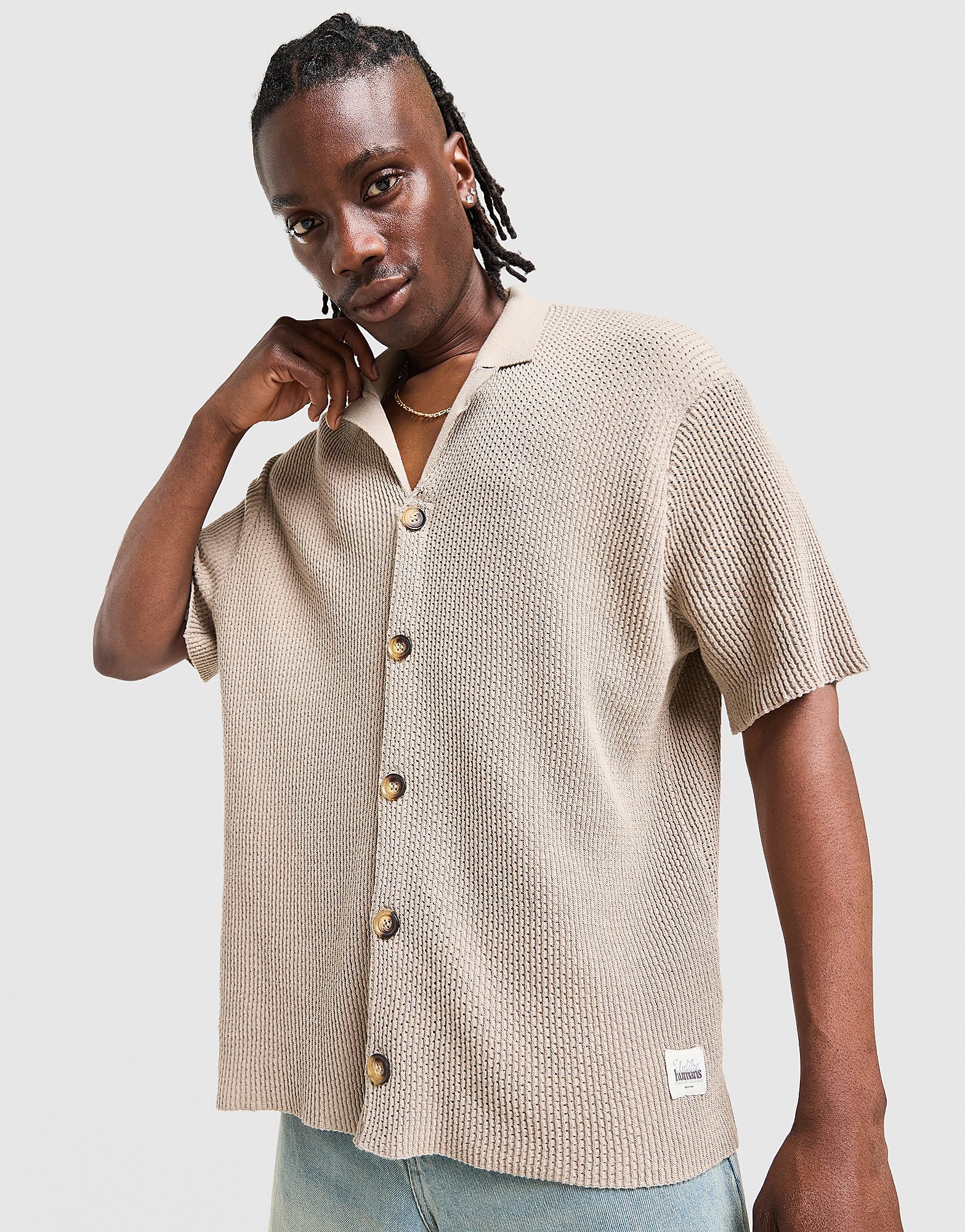 Unlike Humans Newark Shirt - Bruin- Heren, Bruin XS
