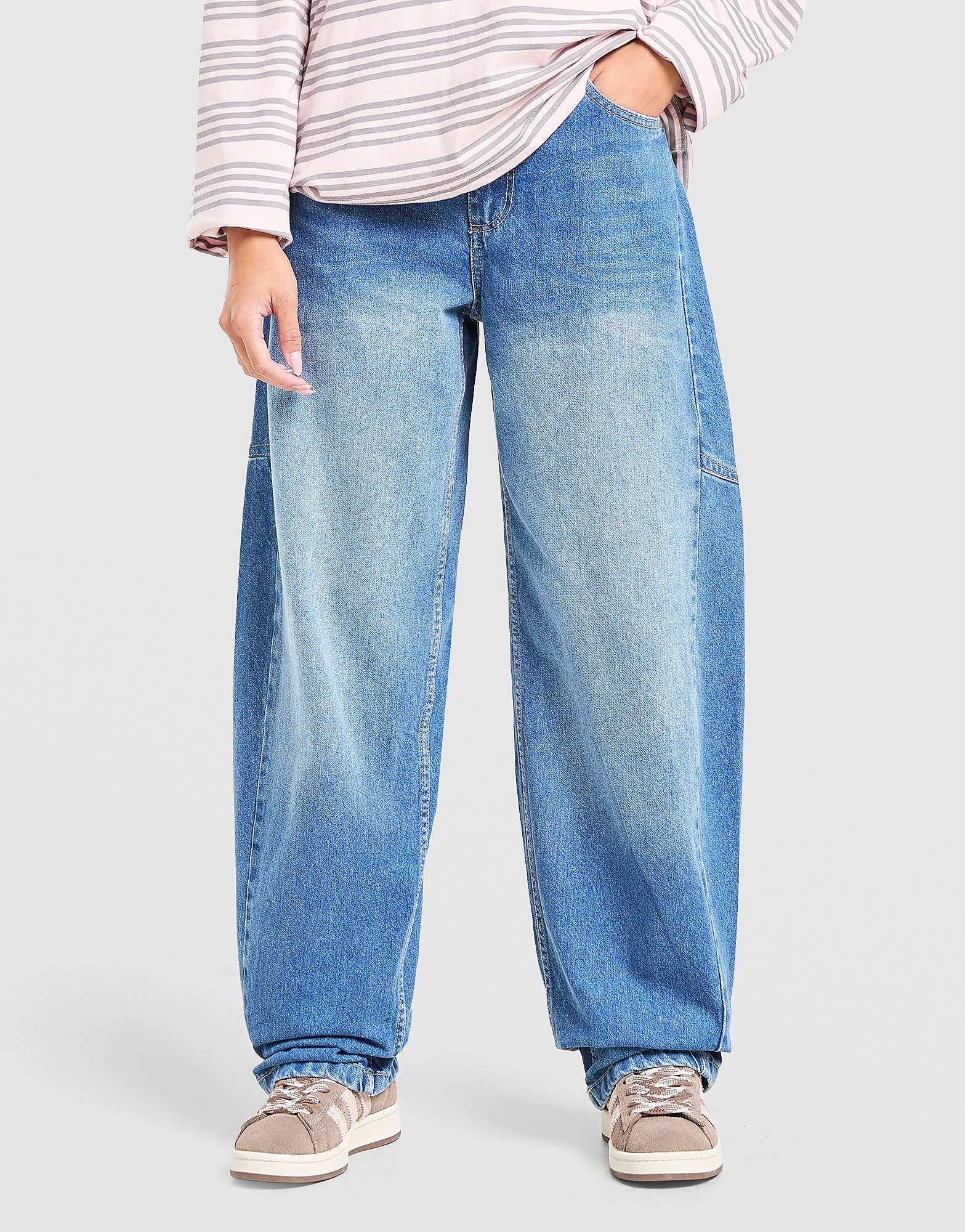 Unlike Humans Barrel Jeans - Blauw- Dames, Blauw