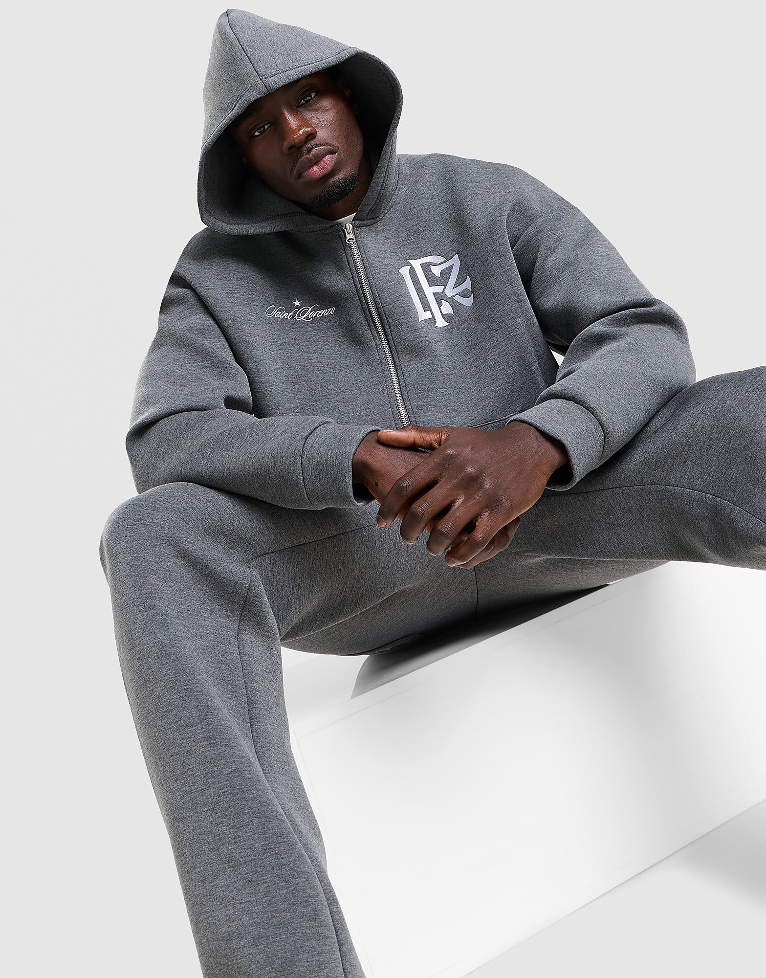 Lorenzo Origin Full Zip Hoodie - Grijs- Heren, Grijs