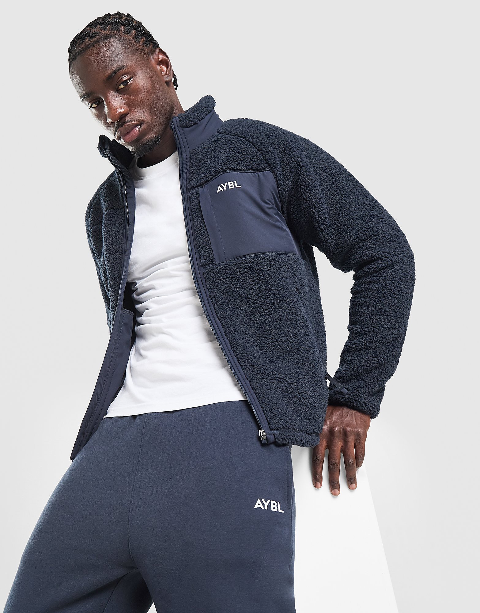 AYBL Zip Fleece Jacket - Blauw- Heren, Blauw