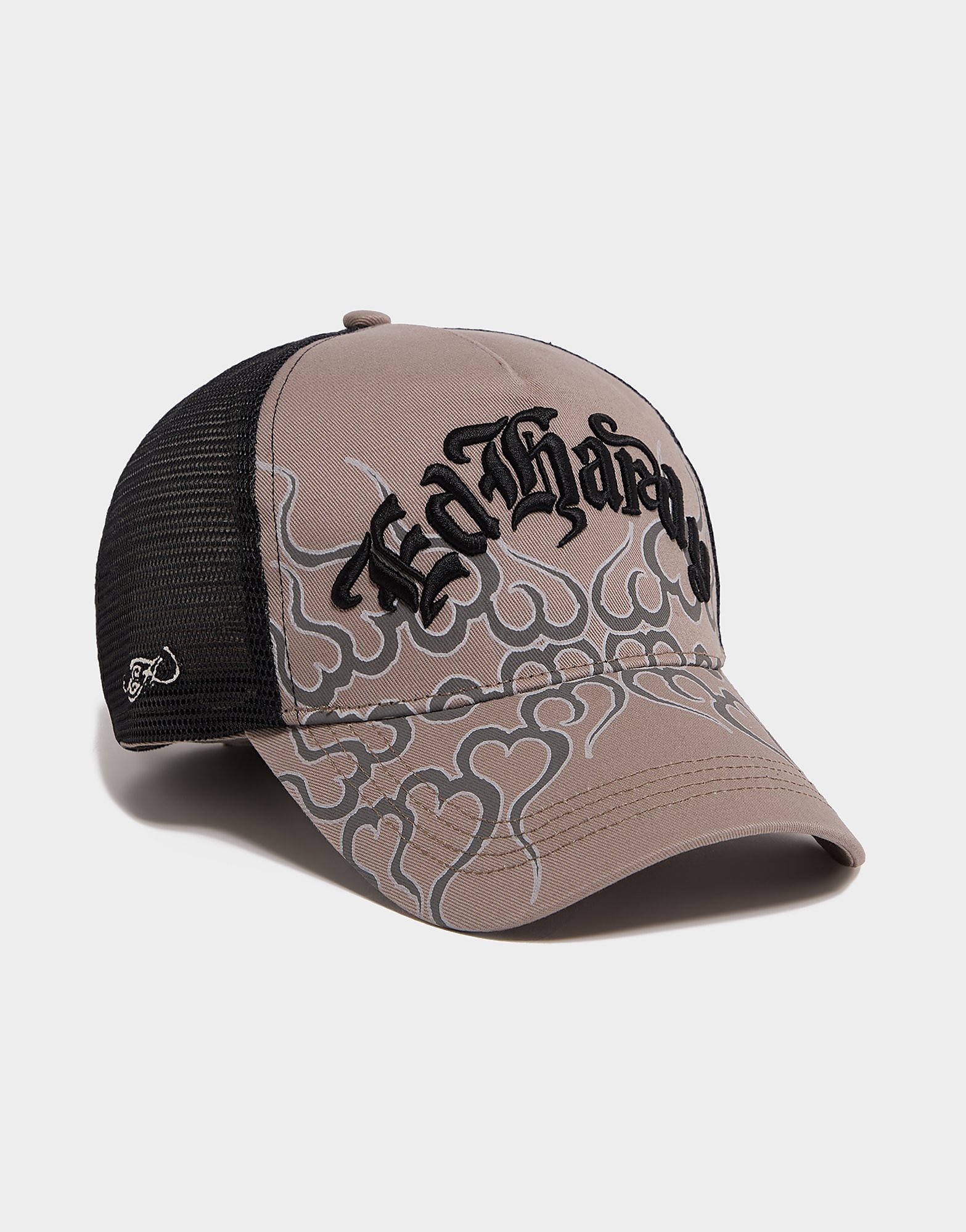Flames Trucker Cap - Damen, Grau - female - Size: One Size