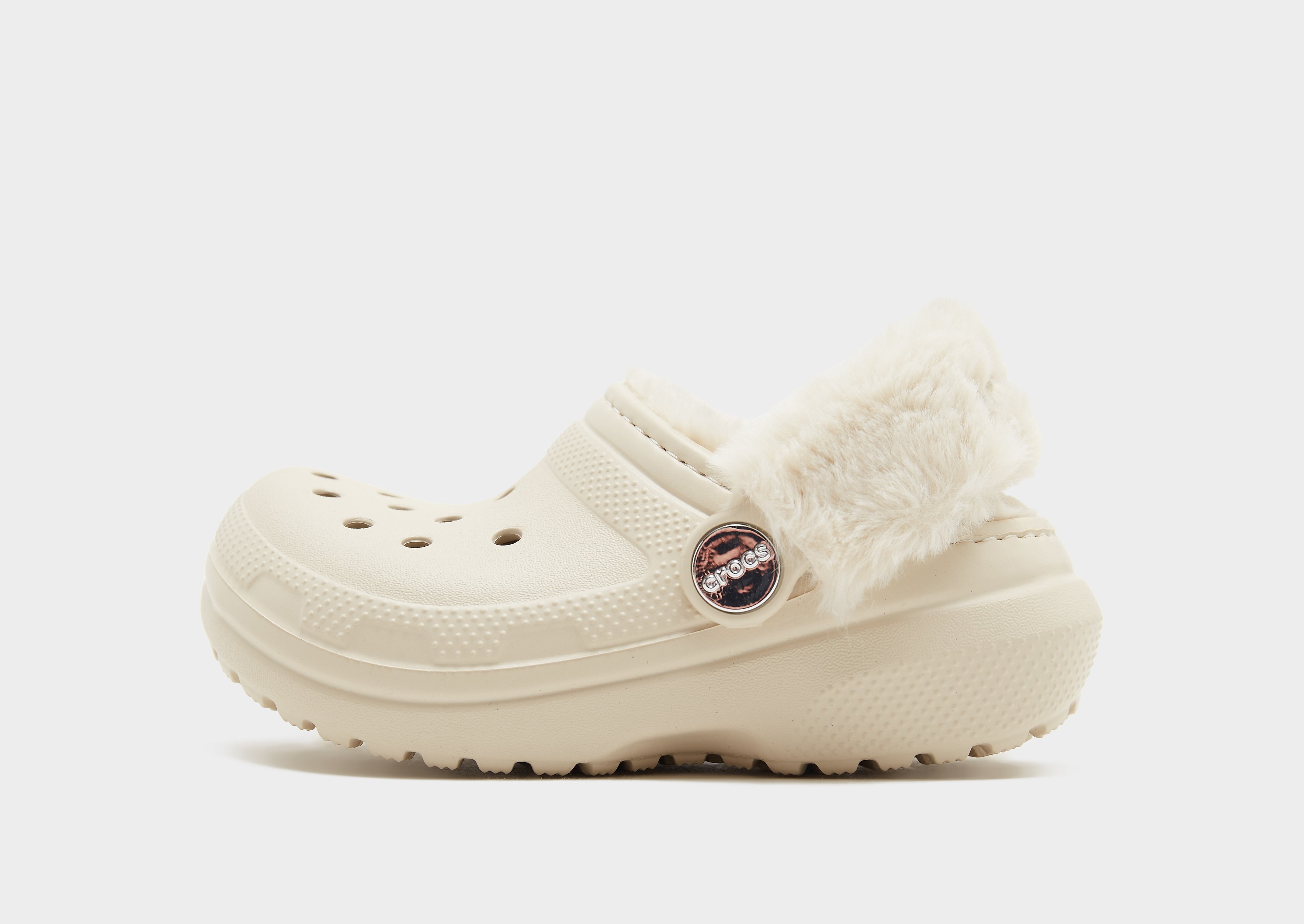 Crocs Classic Fuzz Lined Clog Infant - Beige - Kind, Beige