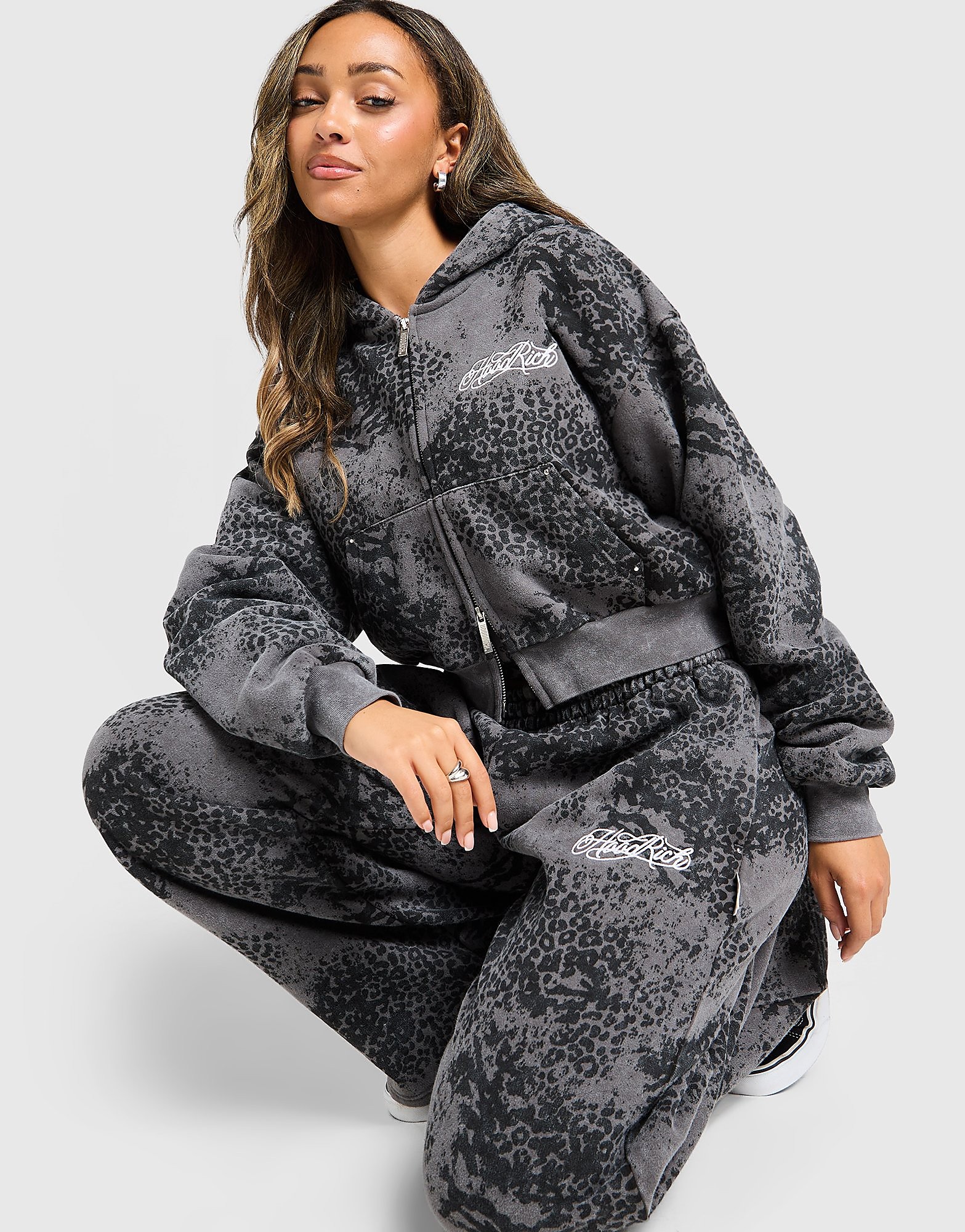 Hoodrich Pantha Oversized Open Hem Joggers - Grijs- Dames, Grijs