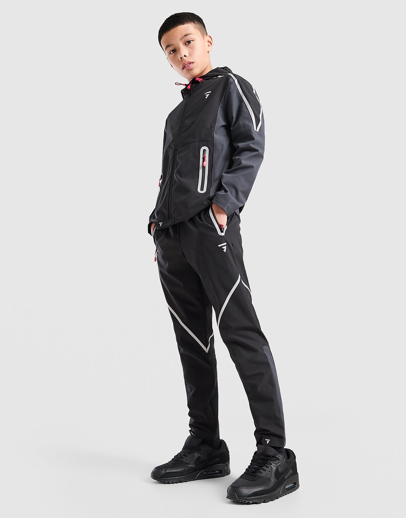 GRIID Reflect Track Pants Junior - Zwart - Kind, Zwart