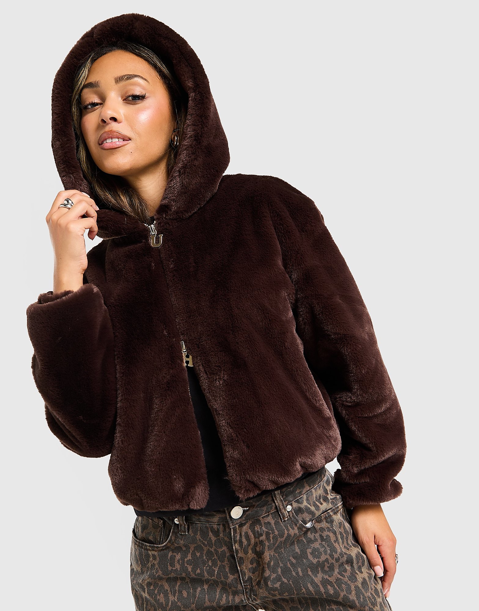Unlike Humans Beau Jacket - Bruin- Dames, Bruin