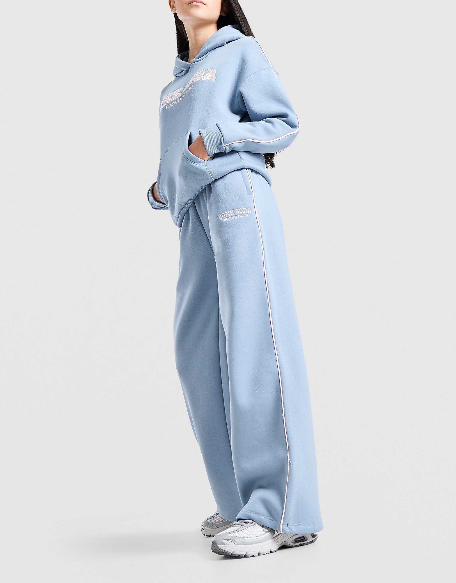 Pink Soda Sport ' Swirl Wide Leg Joggers Junior Blauw Kind Blauw