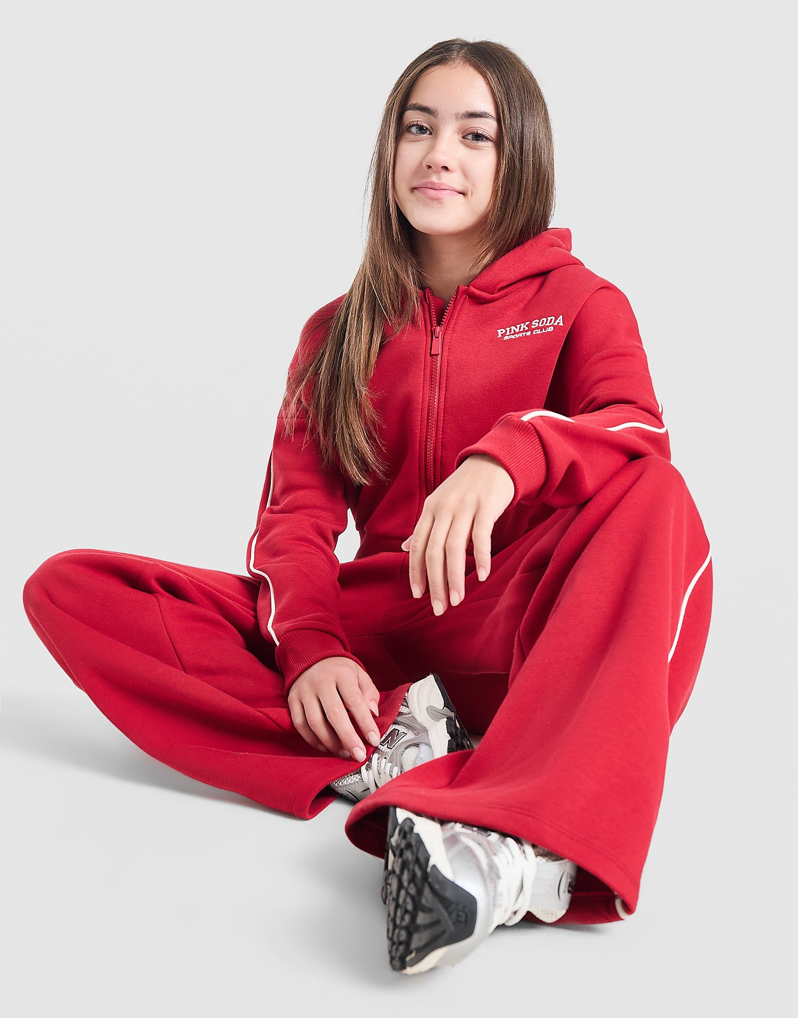 Pink Soda Sport Girls' Swirl Cropped Hoodie Junior - Rood - Kind, Rood