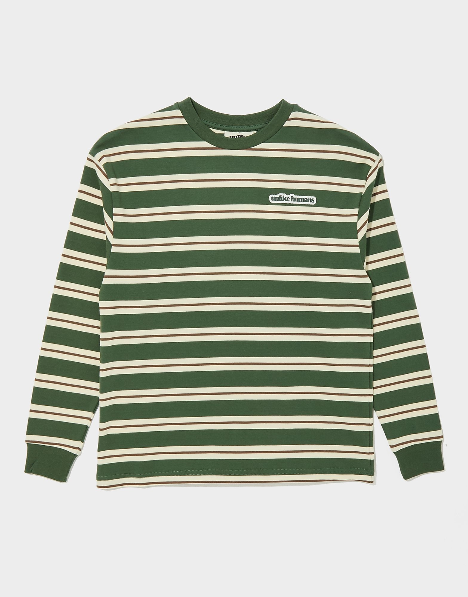 Unlike Humans Striped Long Sleeve T-Shirt Junior - Groen - Kind, Groen 8-9Y