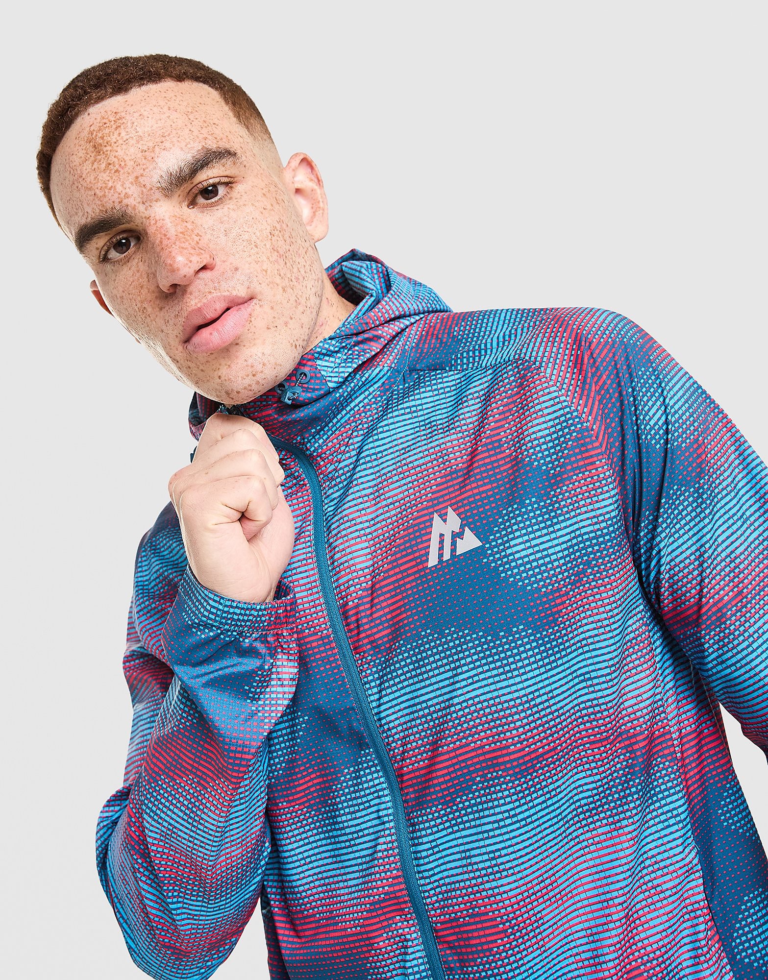 Haze All Over Print Jacke - Herren, Blau - male - Size: XS