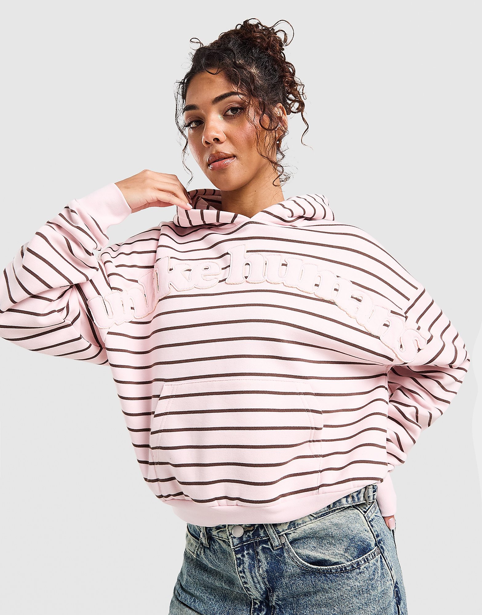 Unlike Humans Gena Boxy Hoodie - Roze- Dames, Roze XS