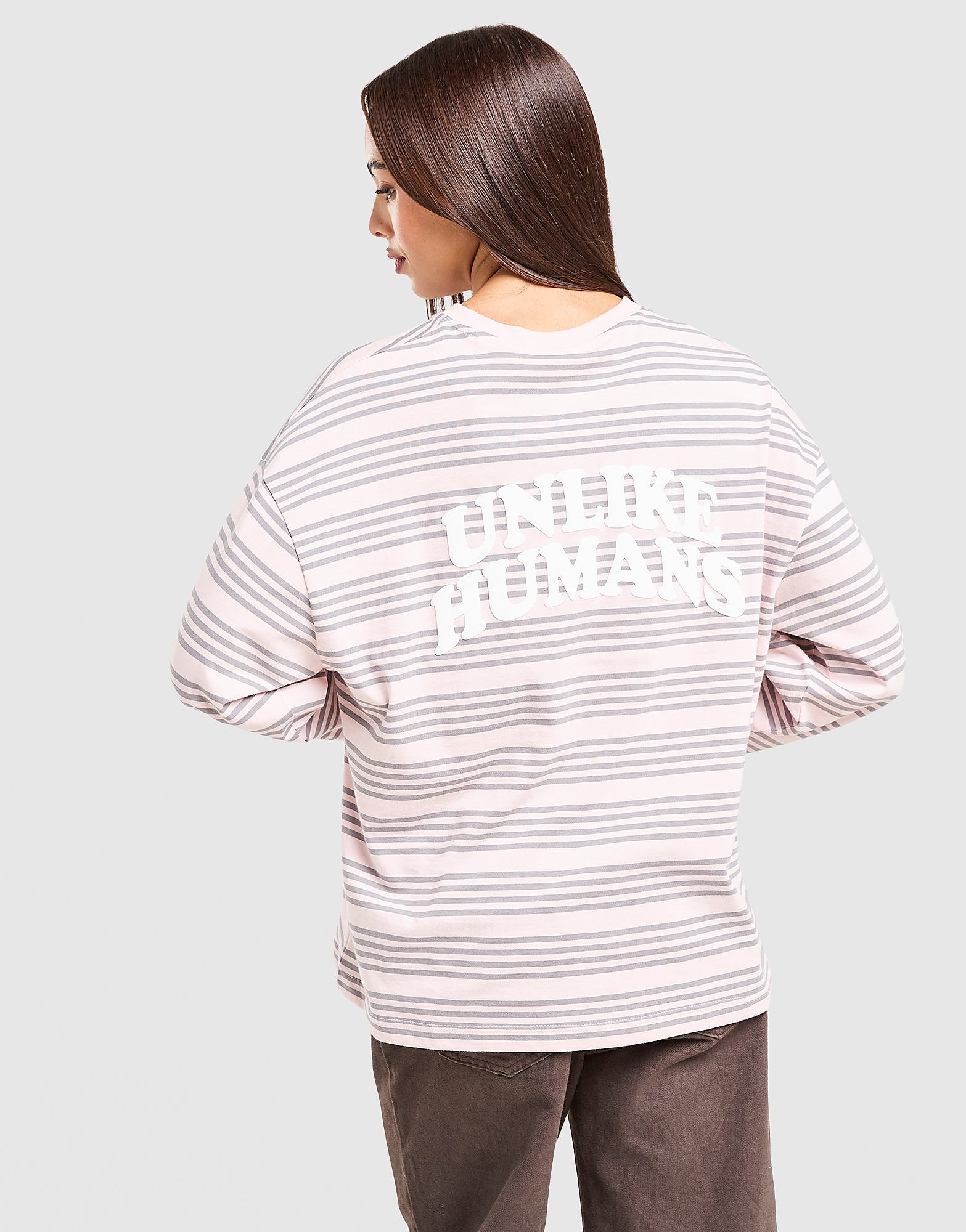 Unlike Humans Gena Long Sleeve T-Shirt - Roze- Dames, Roze