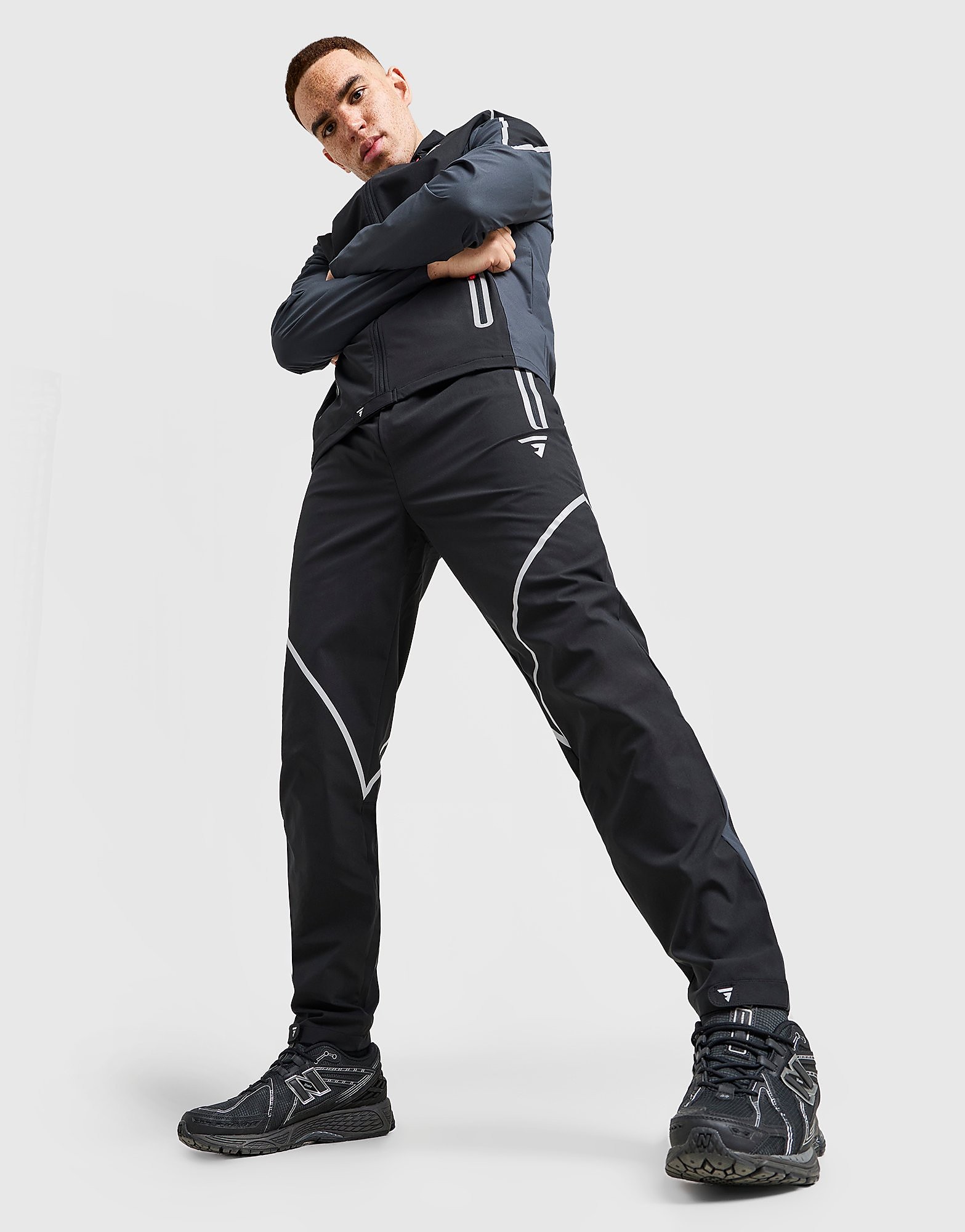 GRIID Reflective Woven Track Pants - Zwart- Heren, Zwart