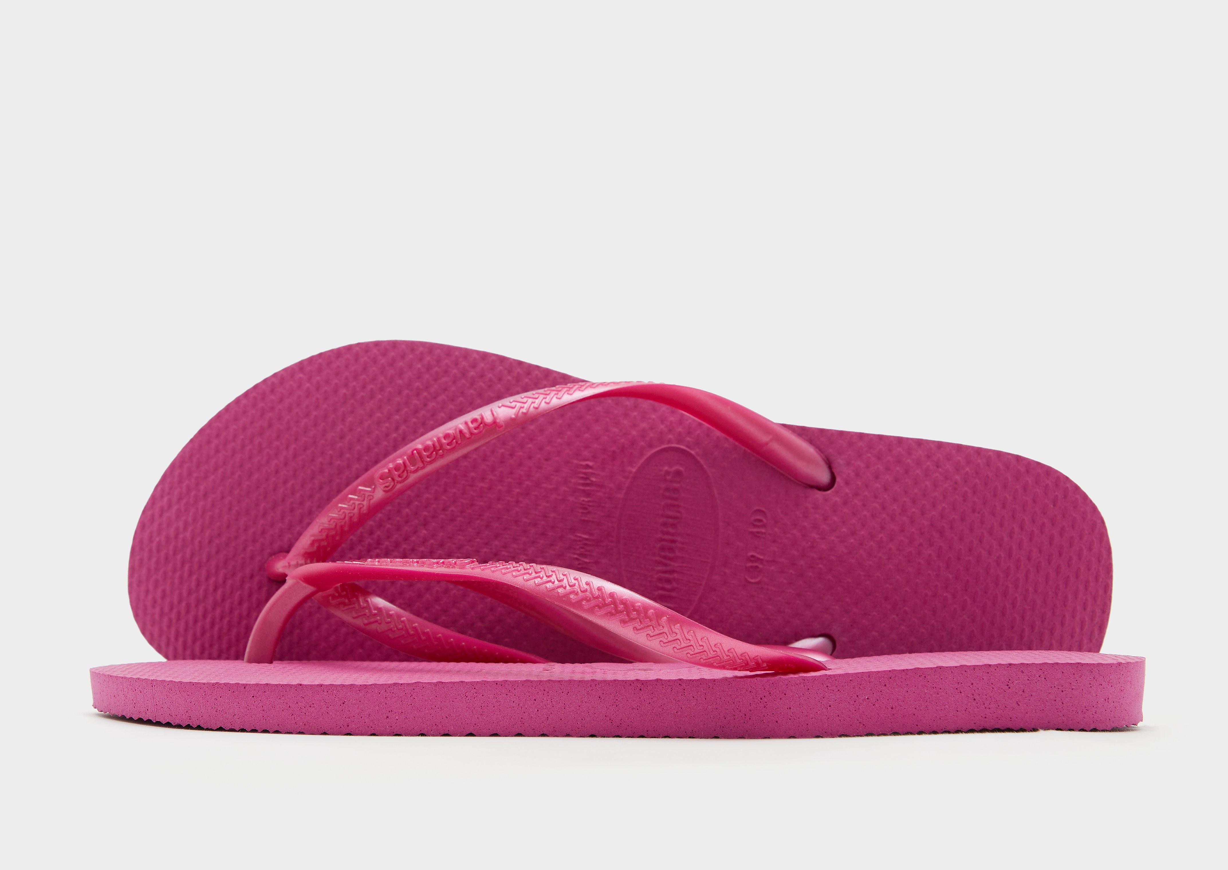 Havaianas Slim Logo Metallic Flip Flops Women's, Roze
