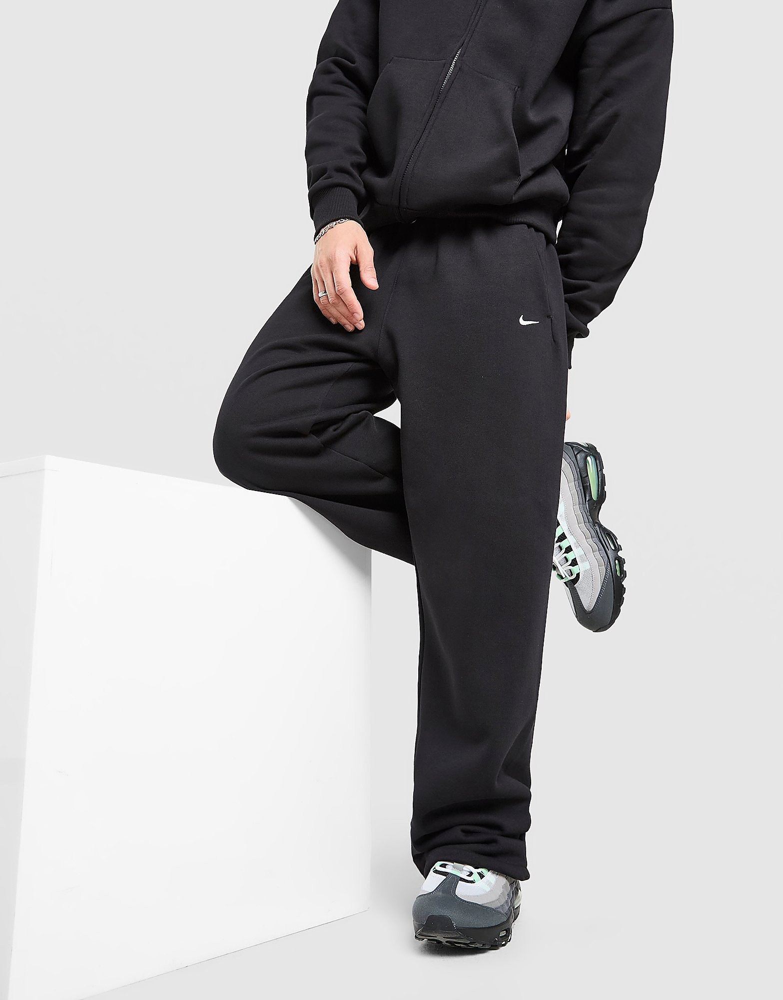 Nike Bungeebroek voor heren Solo fleece Zwart- Heren Zwart