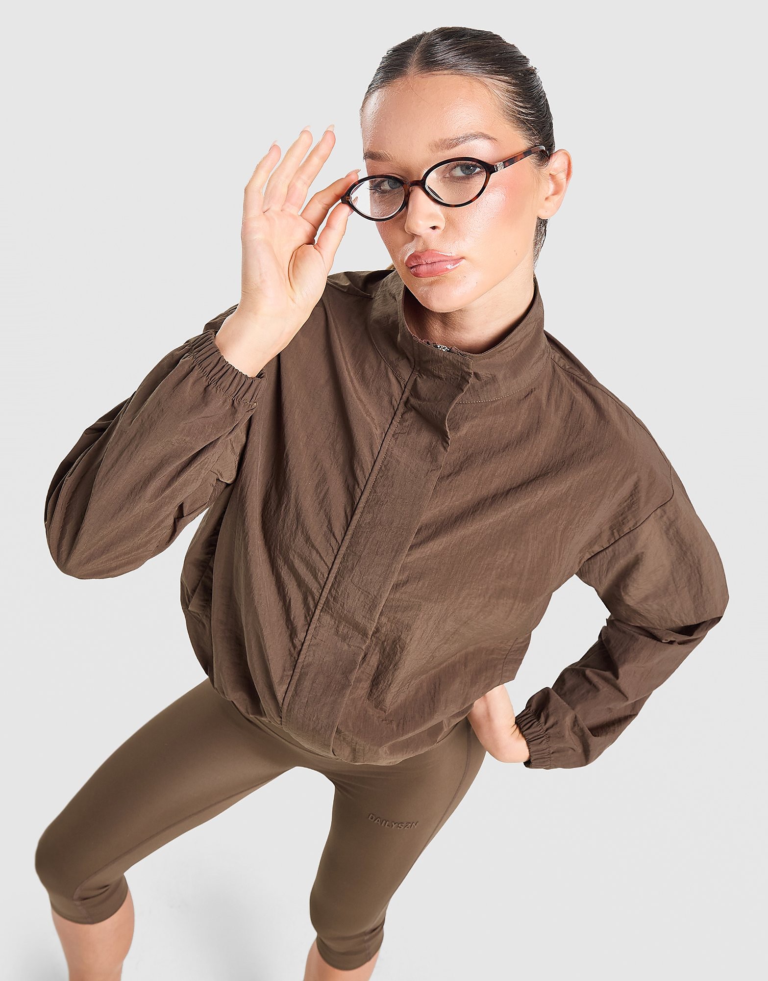 DAILYSZN Jamie Funnel Neck Jacket Bruin- Dames Bruin