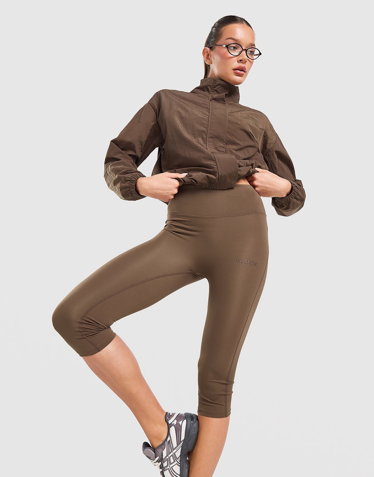 DAILYSZN Capri Leggings - Bruin- Dames, Bruin