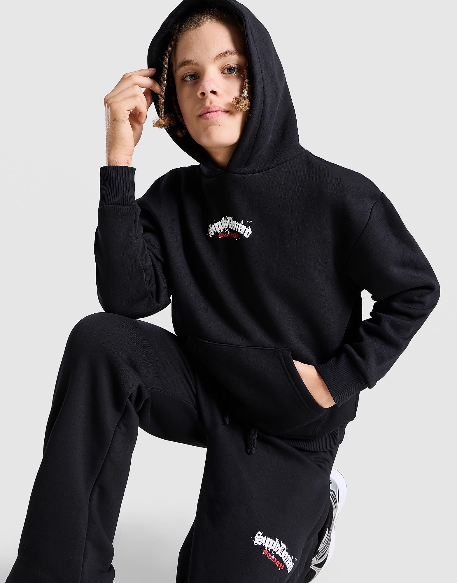 Supply & Demand Patch Tracksuit Junior - Zwart - Kind, Zwart