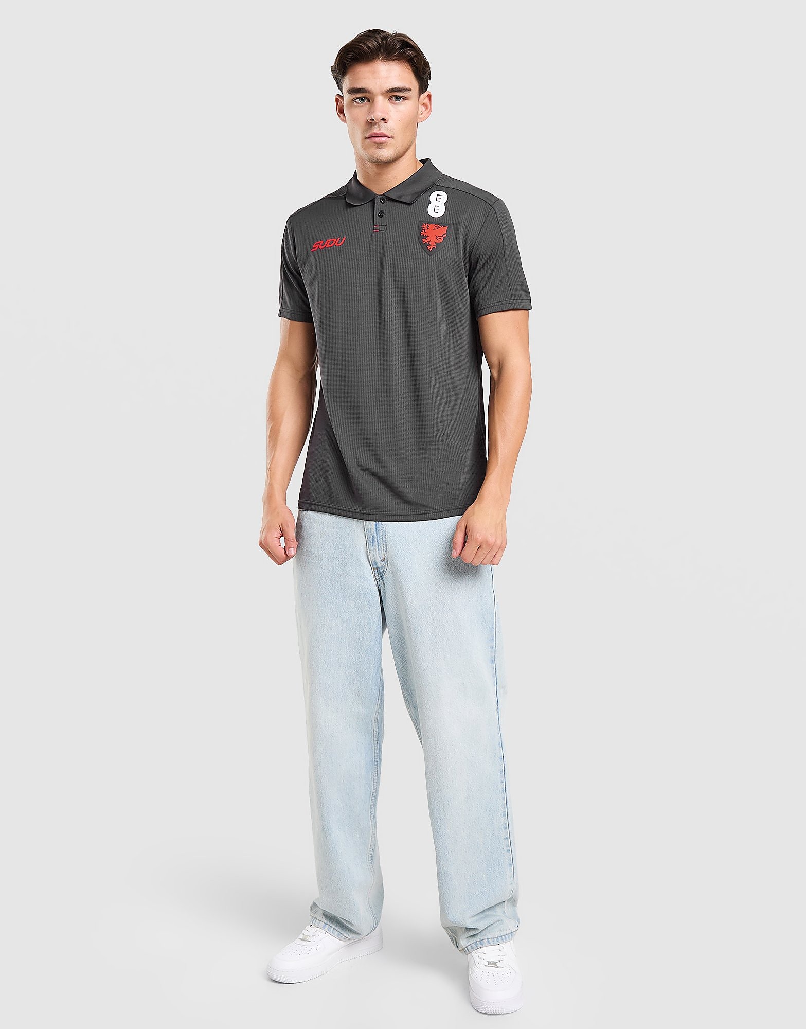 SUDU Wales 2026/27 Travel Polo Shirt - Zwart- Heren, Zwart
