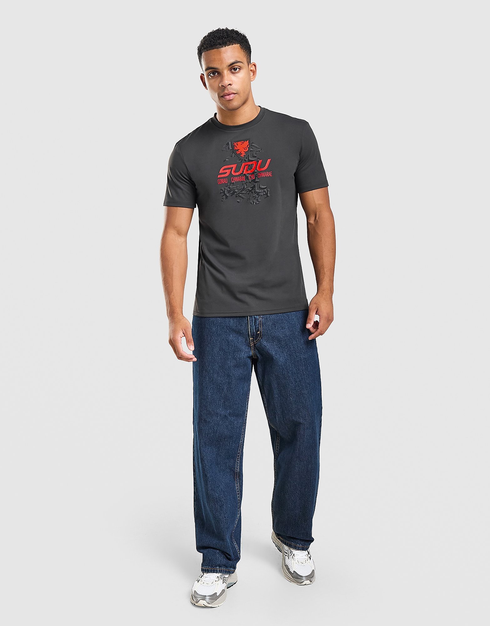 SUDU Wales 2026/27 Travel Shirt - Zwart- Heren, Zwart