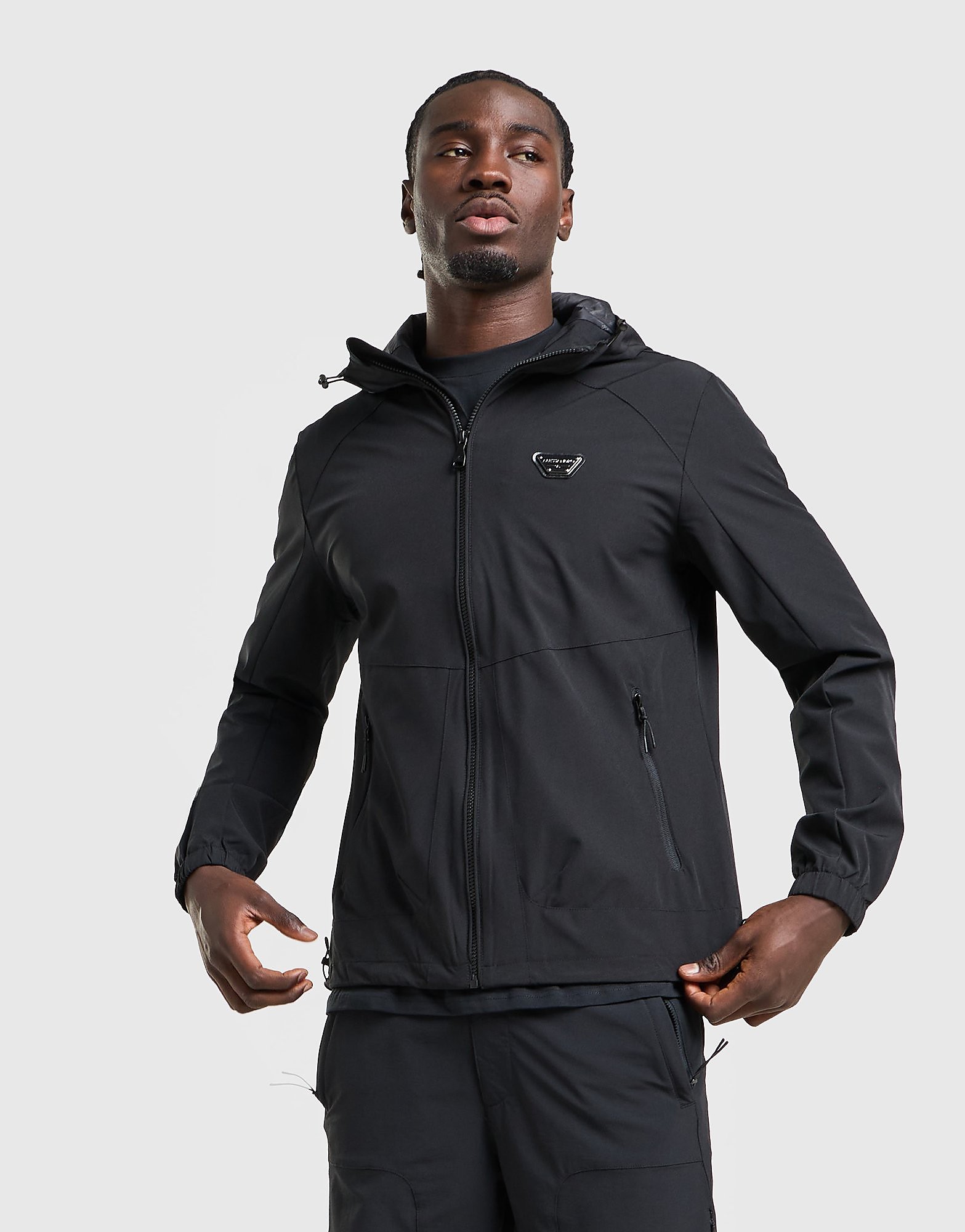 Alessandro Zavetti Maddaloni Windbreaker Jacket - Zwart- Heren, Zwart