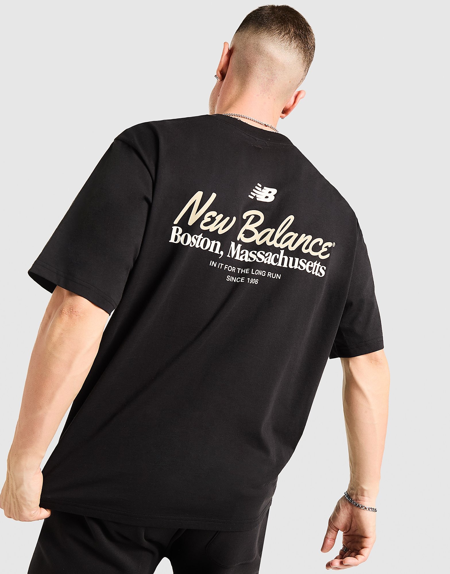 New Balance Stack T-Shirt - Zwart- Heren, Zwart