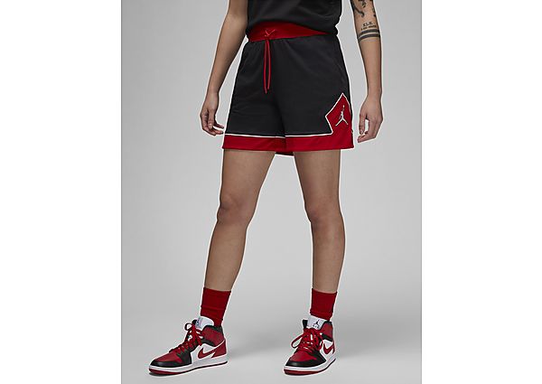 Jordan Diamond Shorts Black Gym Red White- Dames Black Gym Red White
