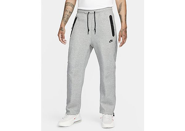 Nike Joggingbroek met open zoom voor heren Sportswear Tech Fleece Dark Grey Heather Black- Heren Dark Grey Heather Black