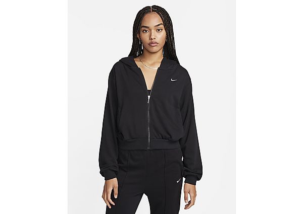 Nike Ruimvallende hoodie van sweatstof met rits voor dames Sportswear Chill Terry Black Sail- Dames Black Sail