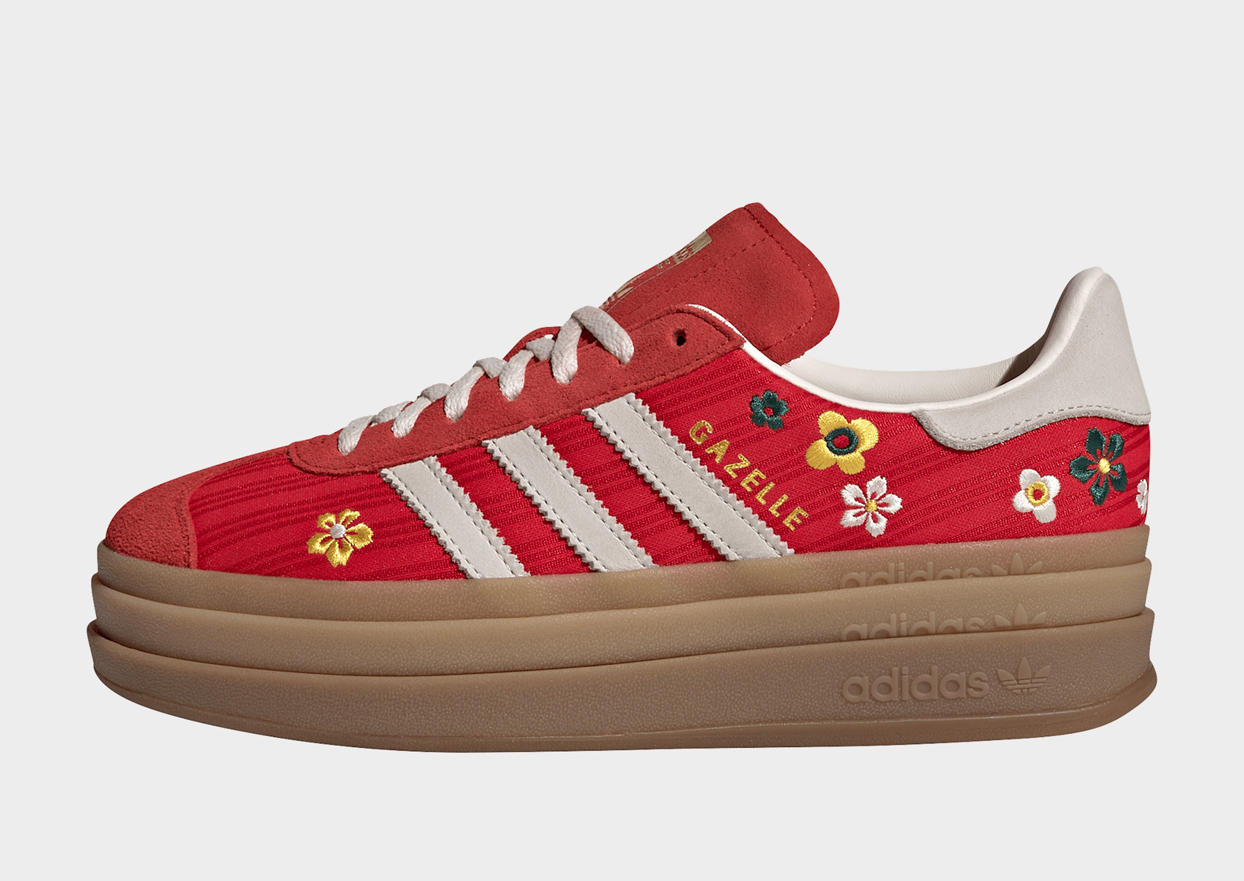 Womens adidas Originals Gazelle Bold Shoes - Rosso, Rosso