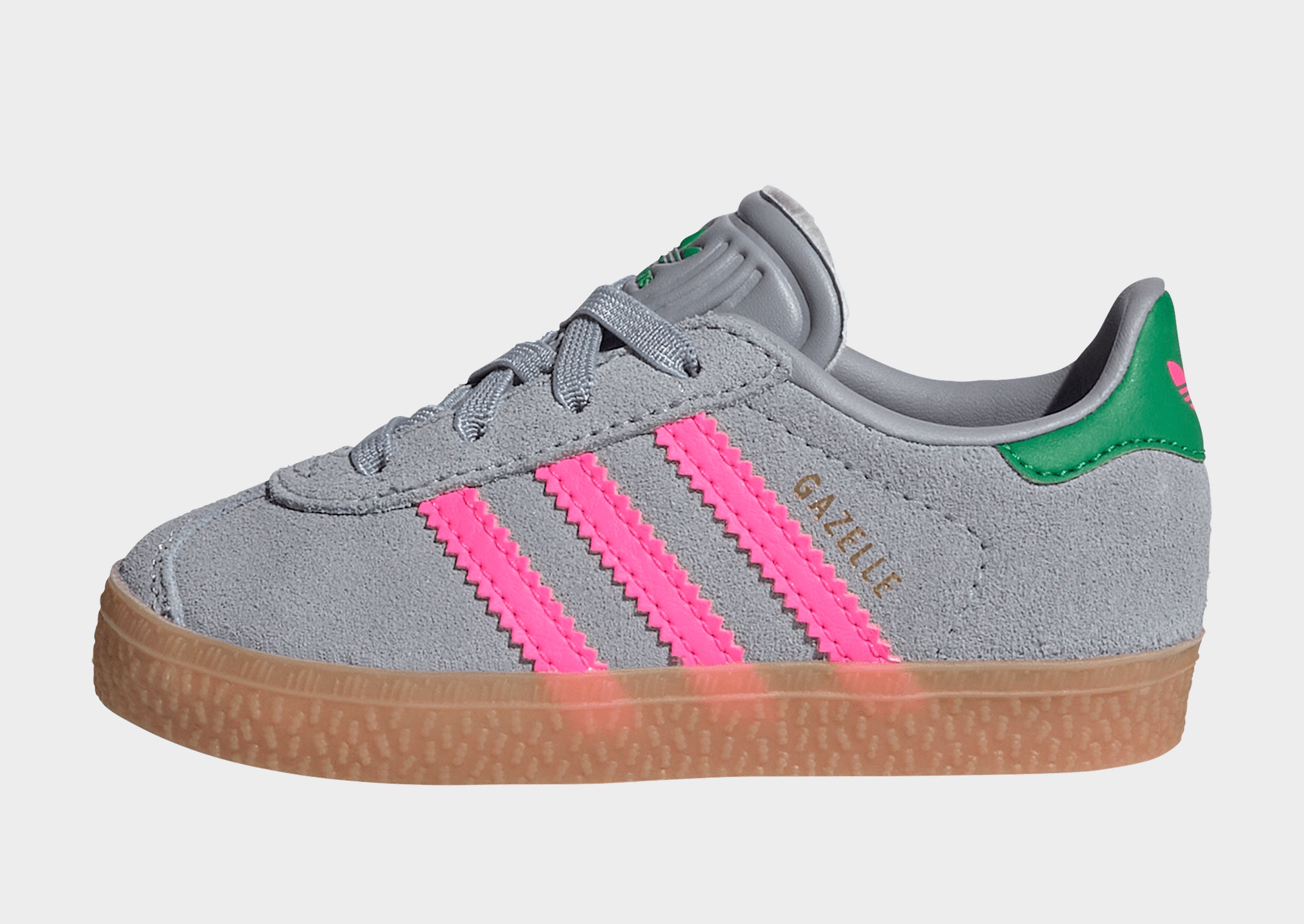 Adidas Scarpe Gazelle Pratiche Con Lacci Elasticizzati Per Bambini E Bambine - Grigio, Grigio