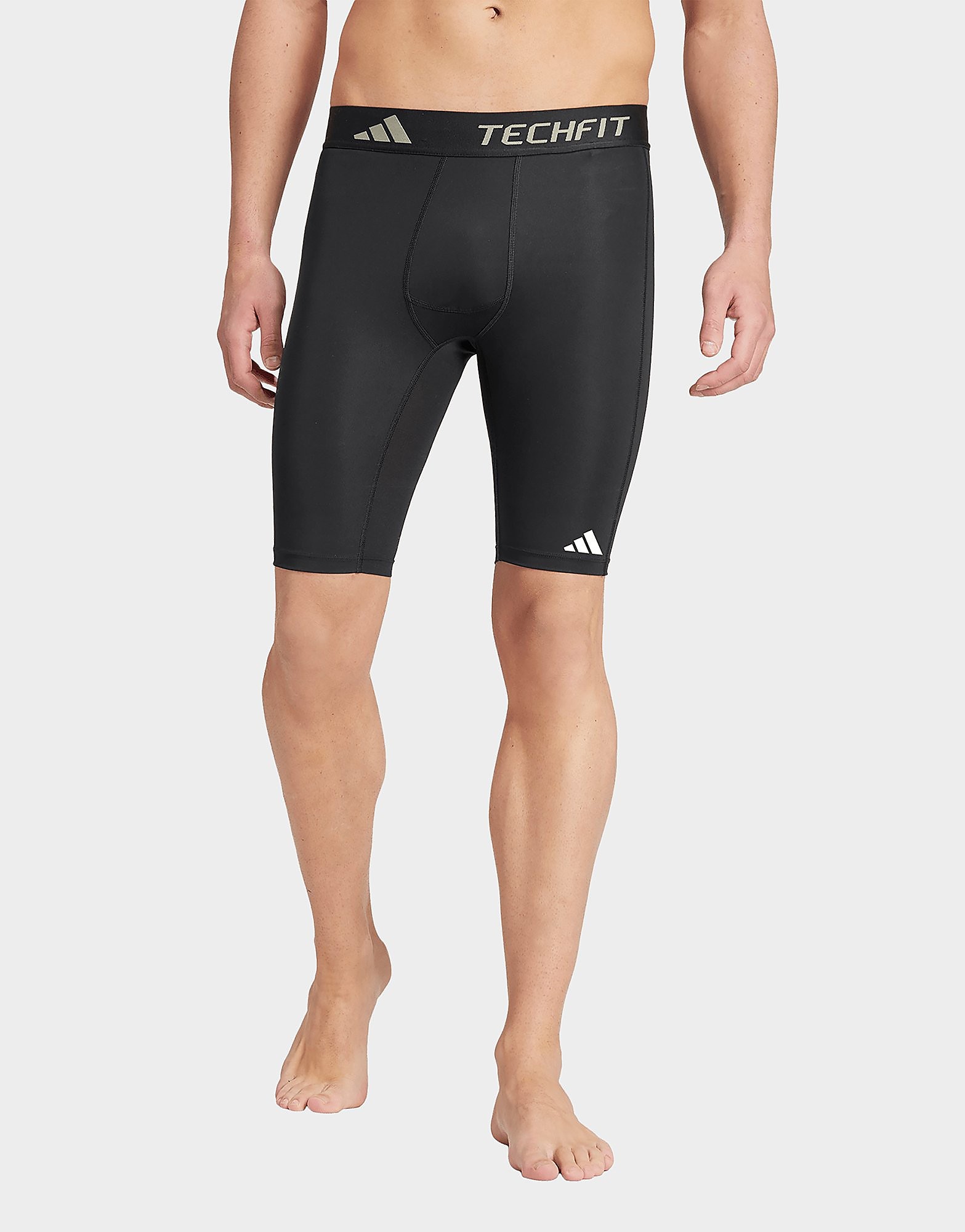 Mens Adidas Pantaloncini A Compressione Techfit Per Allenamento - Nero, Nero