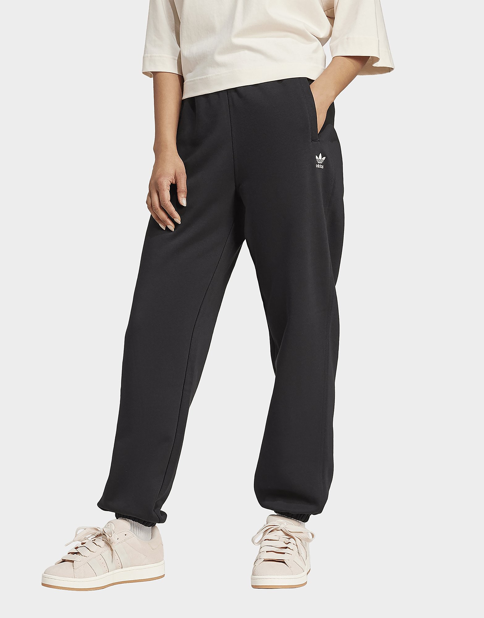 Womens Essentials Fleece Loose Joggers - Nero, nero nero Donna taglia XS