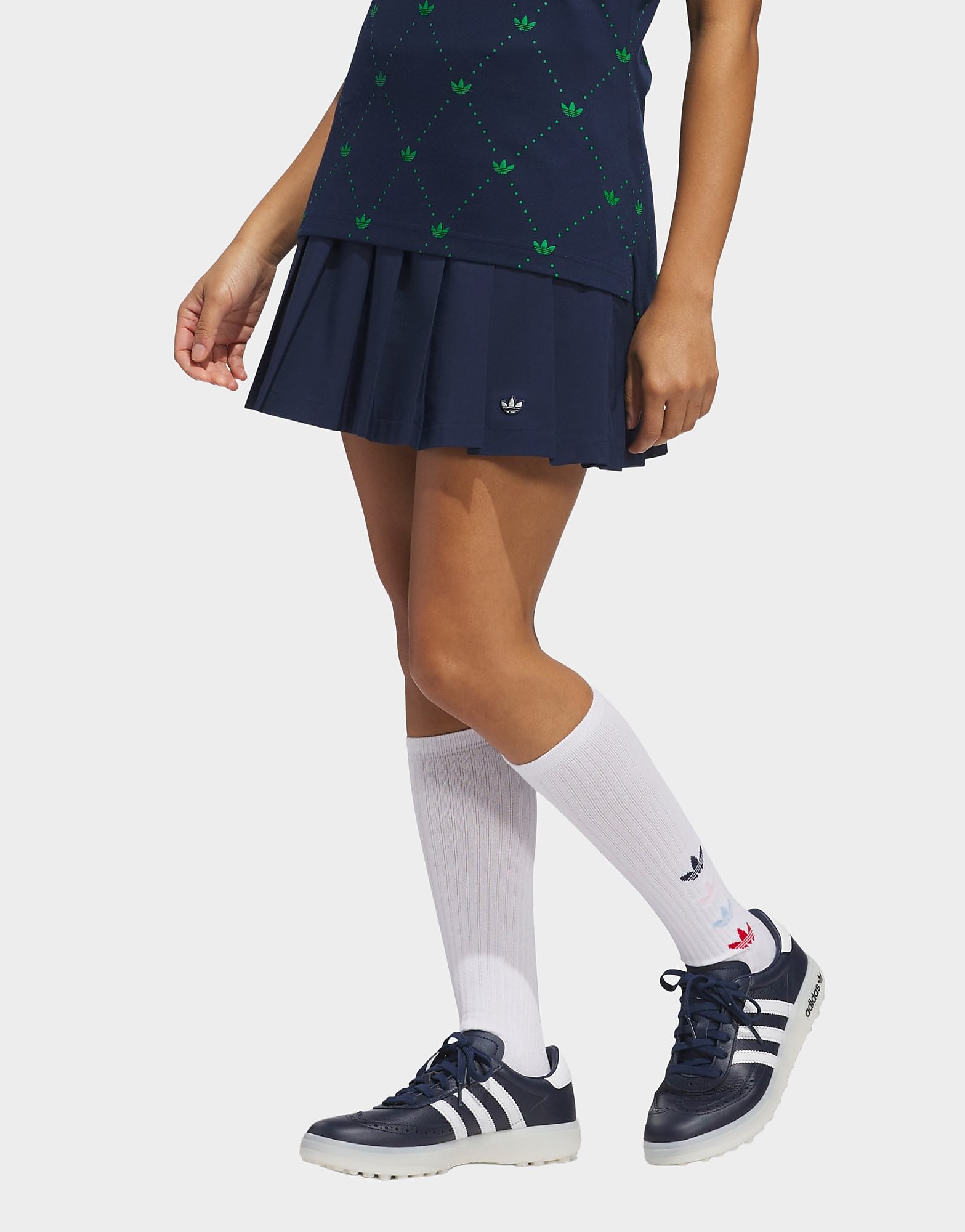 Womens Adidas Gonna A Pieghe Originals - Blu, Blu