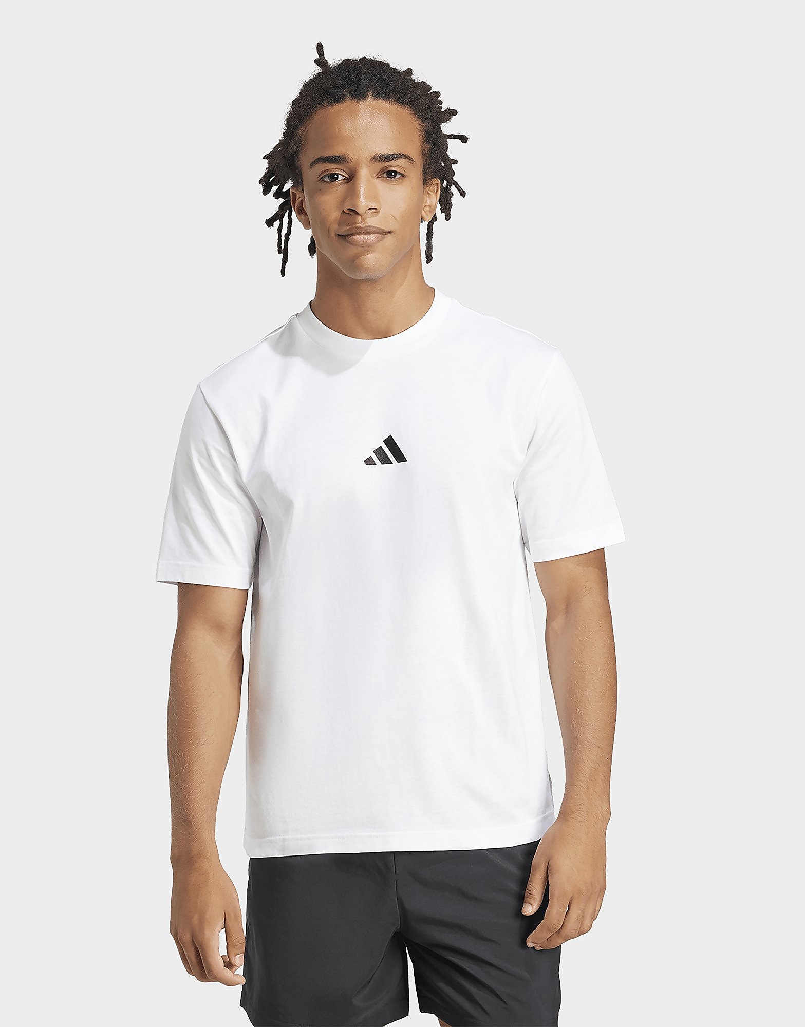 Adidas Uomo Bianco Mens T-Shirt Essentials Small Logo Single Jersey Taglia S, JD Sports