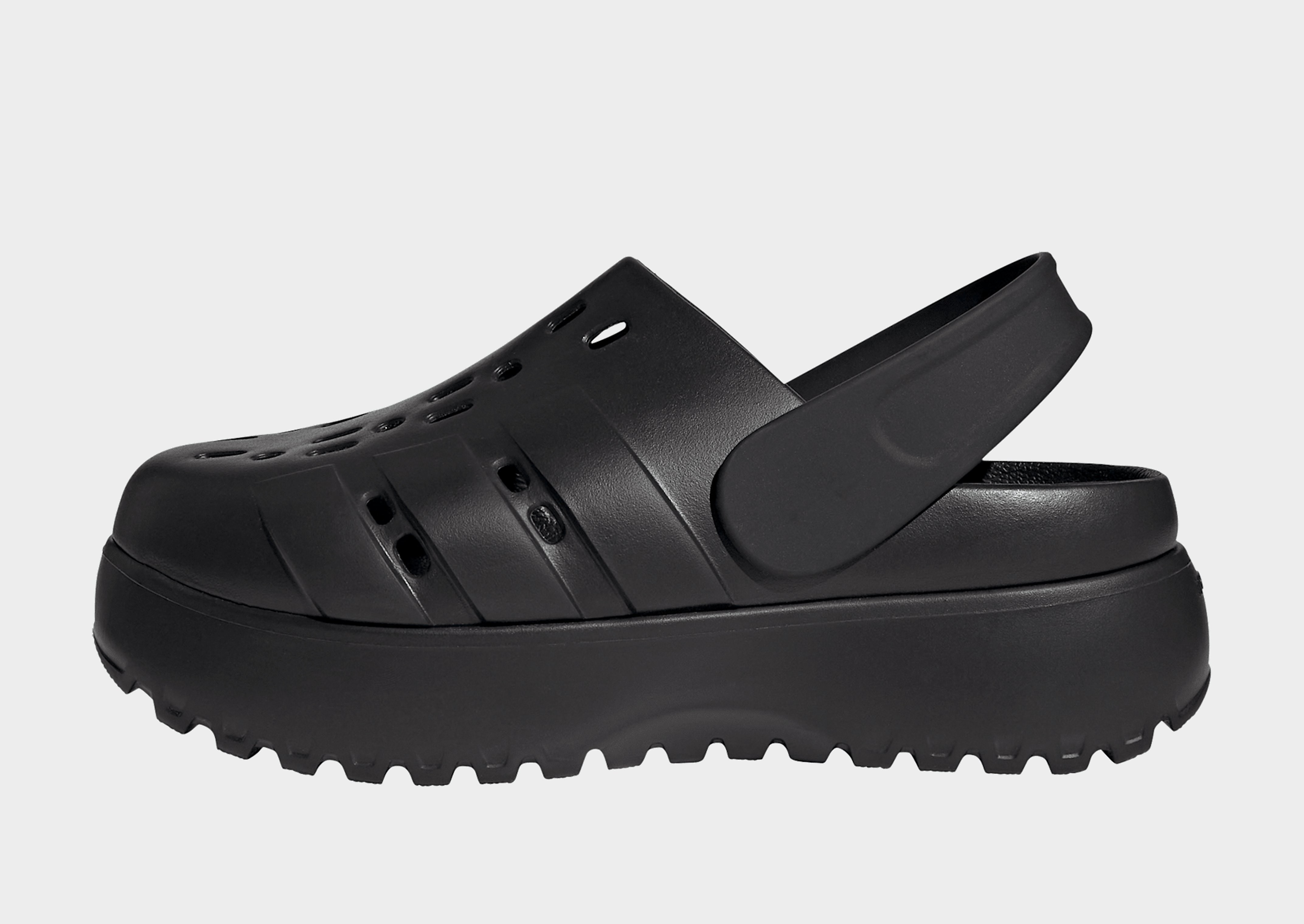 Adidas Donna Nero Sandali Da Adilette Platform - Immagine 2