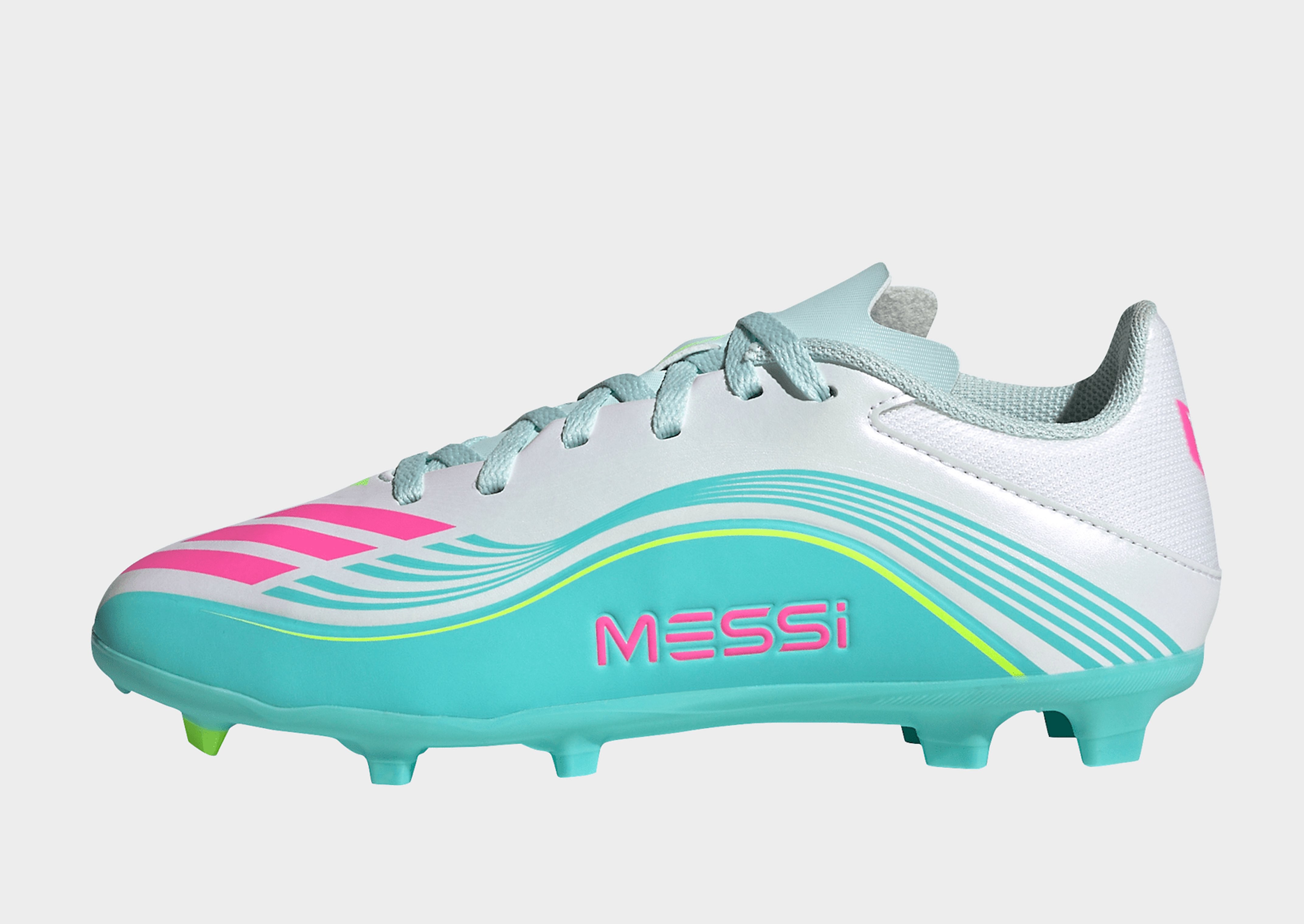 Adidas Scarpe Da Calcio F50 Messi League Kids Per Terreni Naturali Compatti/Multiterreno - Bianco, Bianco