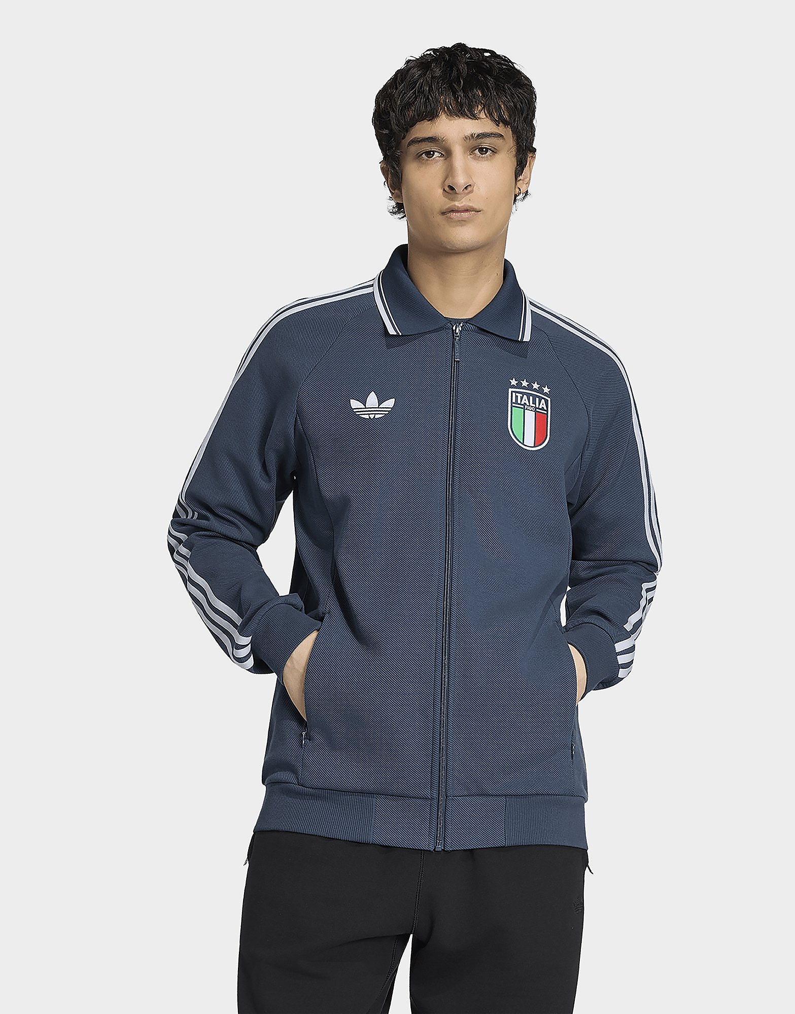 Mens Adidas Giacca Anthem Away Italia - Blu, Blu