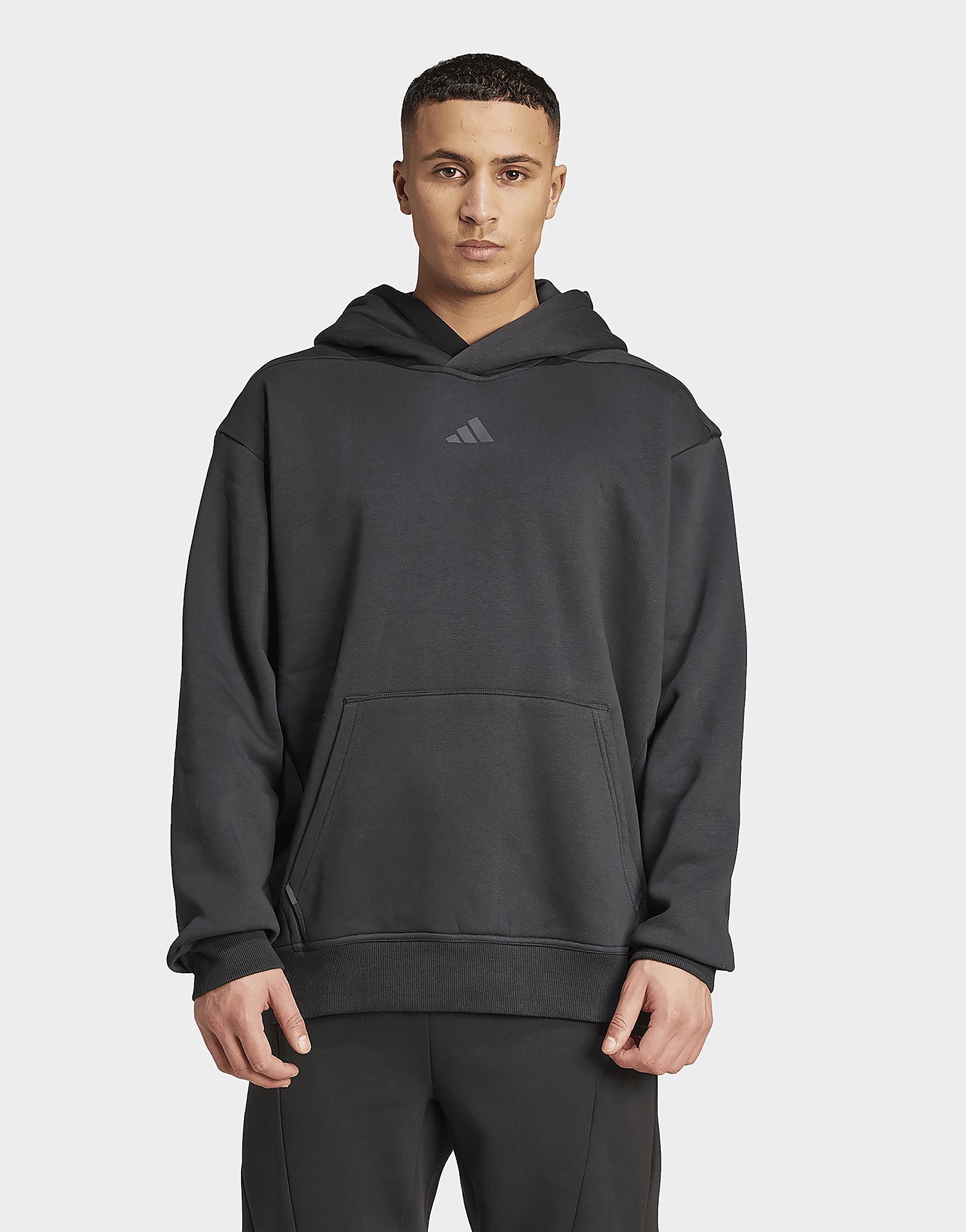 Mens Adidas Felpa Con Cappuccio Oversize Primelift Workout - Nero, Nero