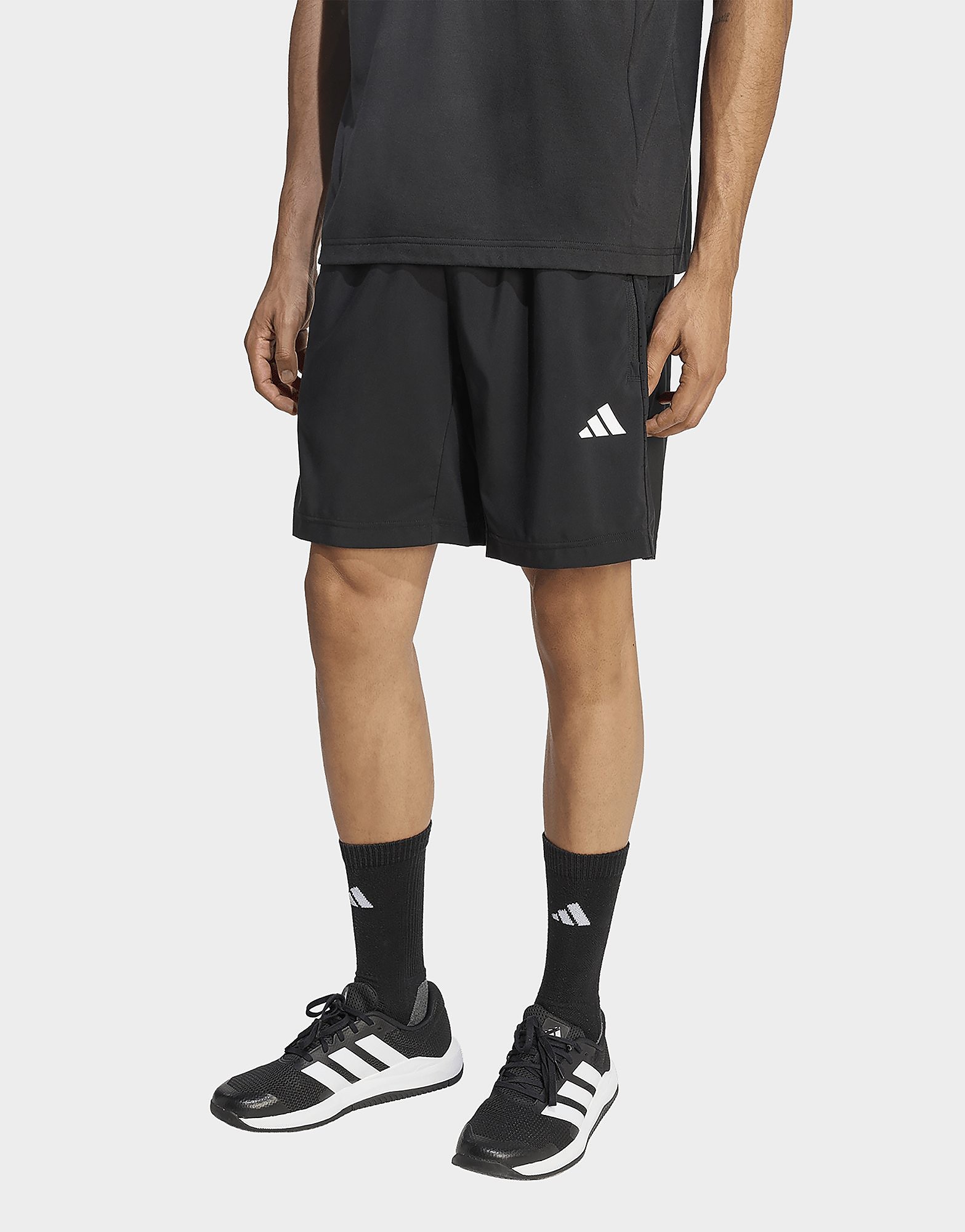Mens Adidas Short Da Allenamento Essentials Base Woven - Nero, Nero